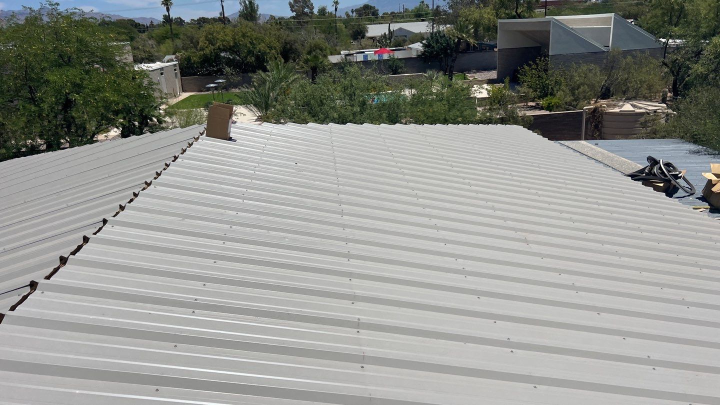 Light Stone Exposed Fastener by Reimagine Roofing