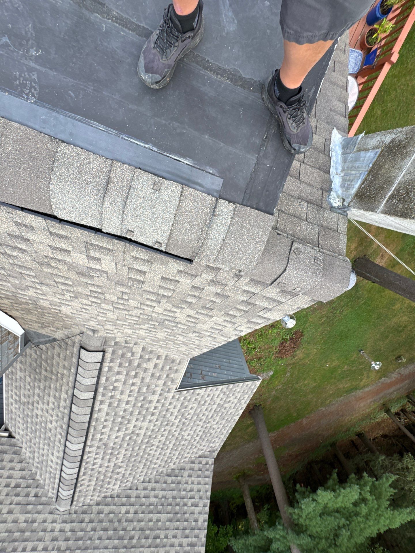 Roof Replacement & Dead Valley Repair in Kensington, NH | GAF Timberline Weathered Wood by Compass exteriors