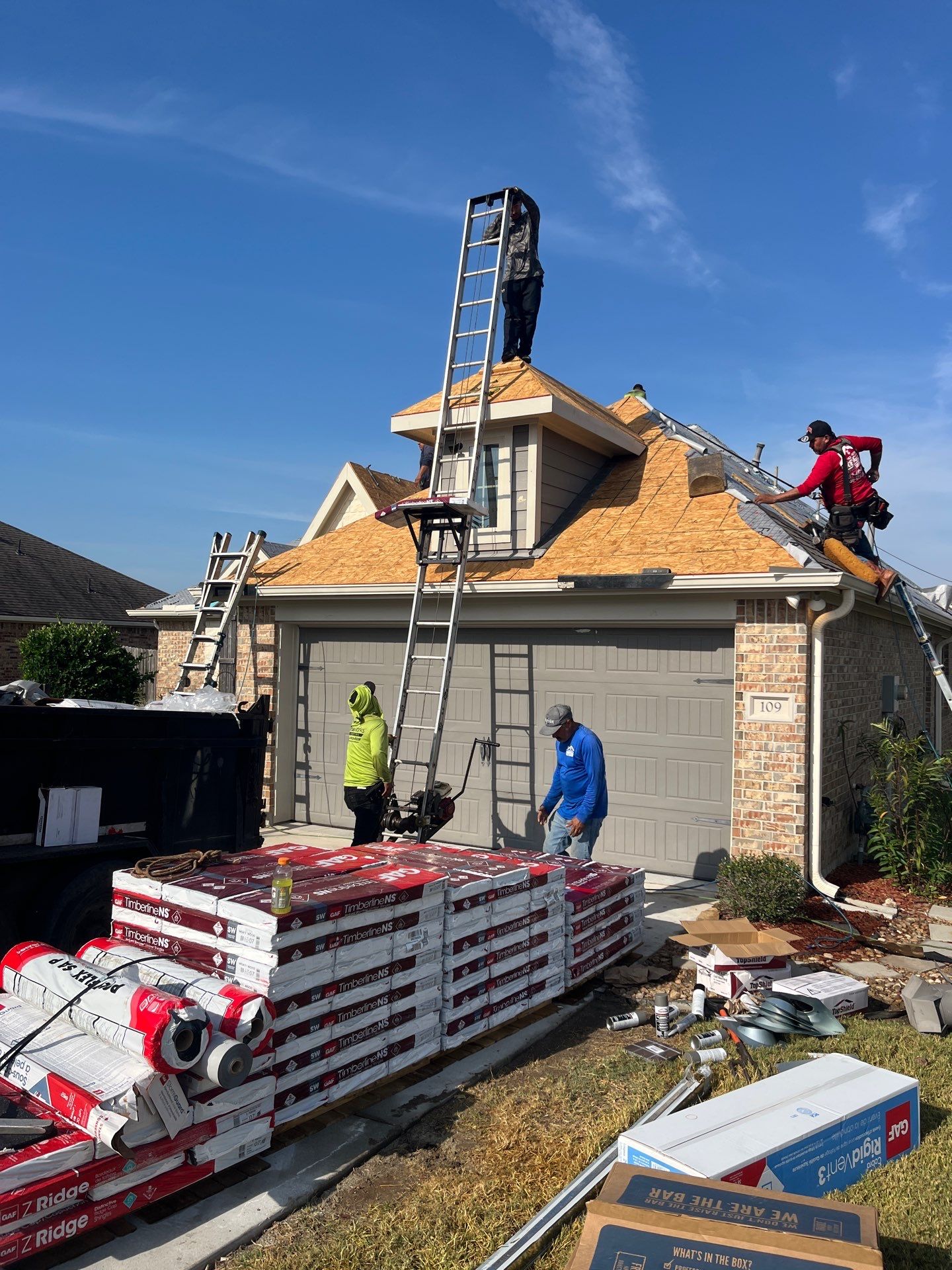 Residential Roof Replacement using GAF - NATURAL SHADOW - WEATHERED WOOD by Elite Roofing LLC