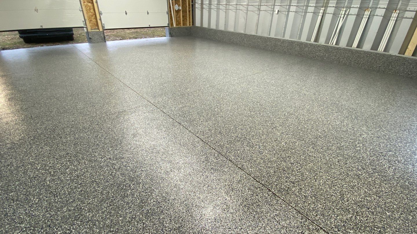 Garage Floor using Galaxy Blue by Your1DayFloor.com