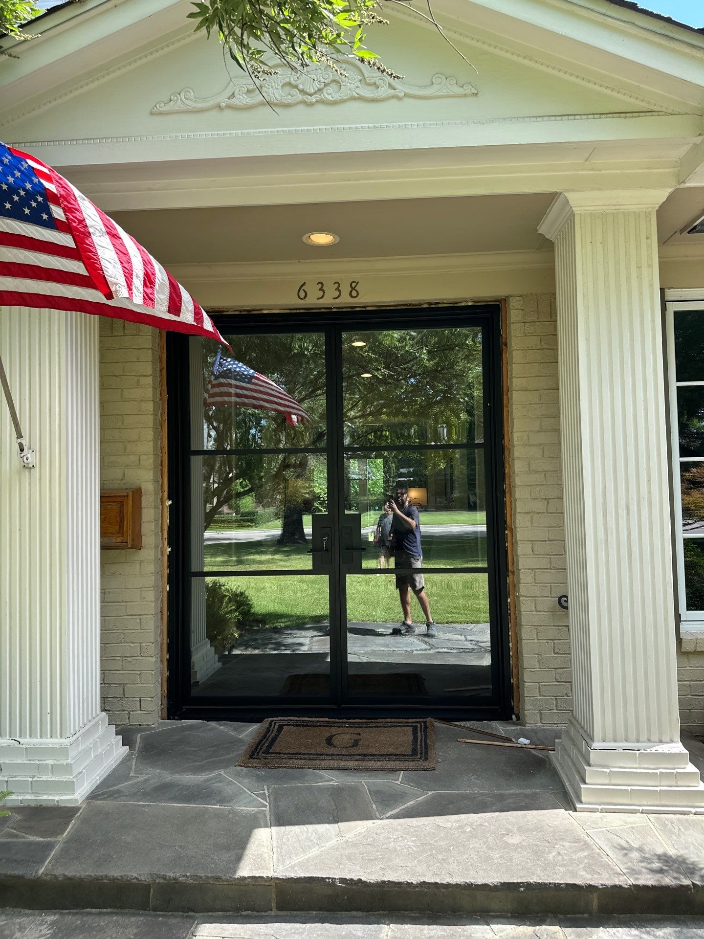 Custom Black Steel Double Door Entryway Upgrade in Dallas by Solara Custom Living