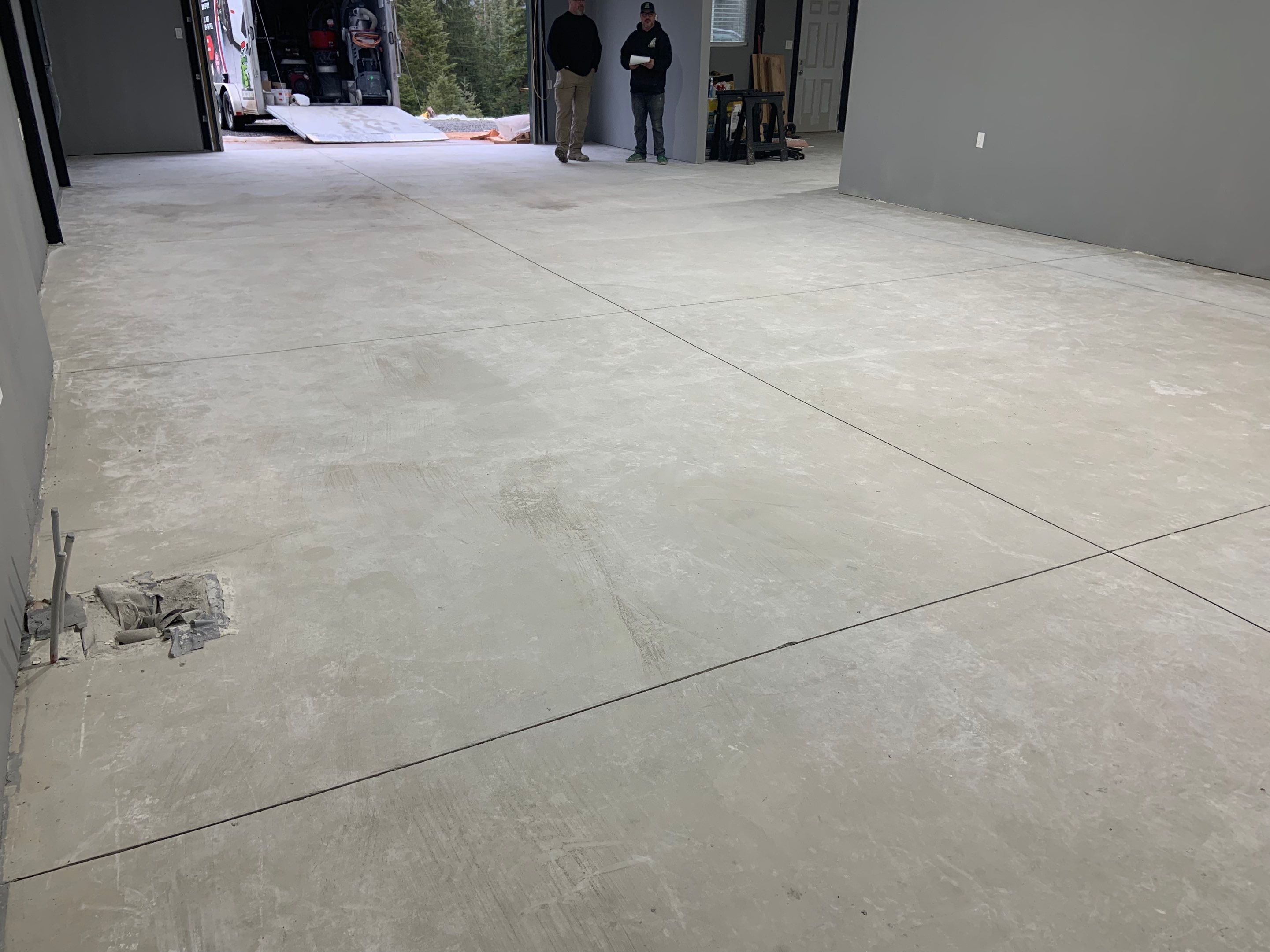 Garage Transformation using Slate Stone by Croc Coatings, LLC