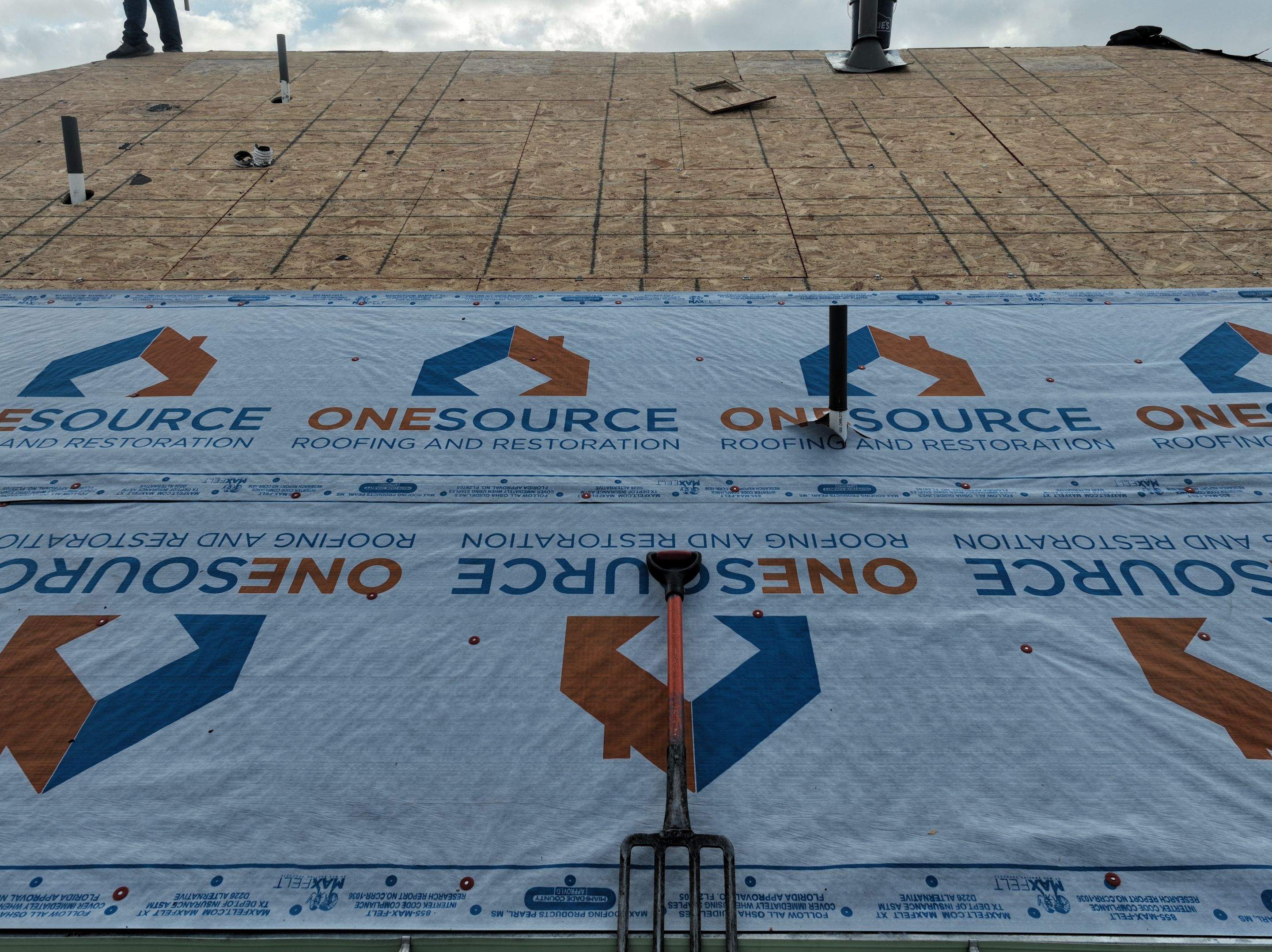 Residential Roofing Installation using Malarkey Highlander Weathered Wood Plus by OneSource Roofing and Restoration