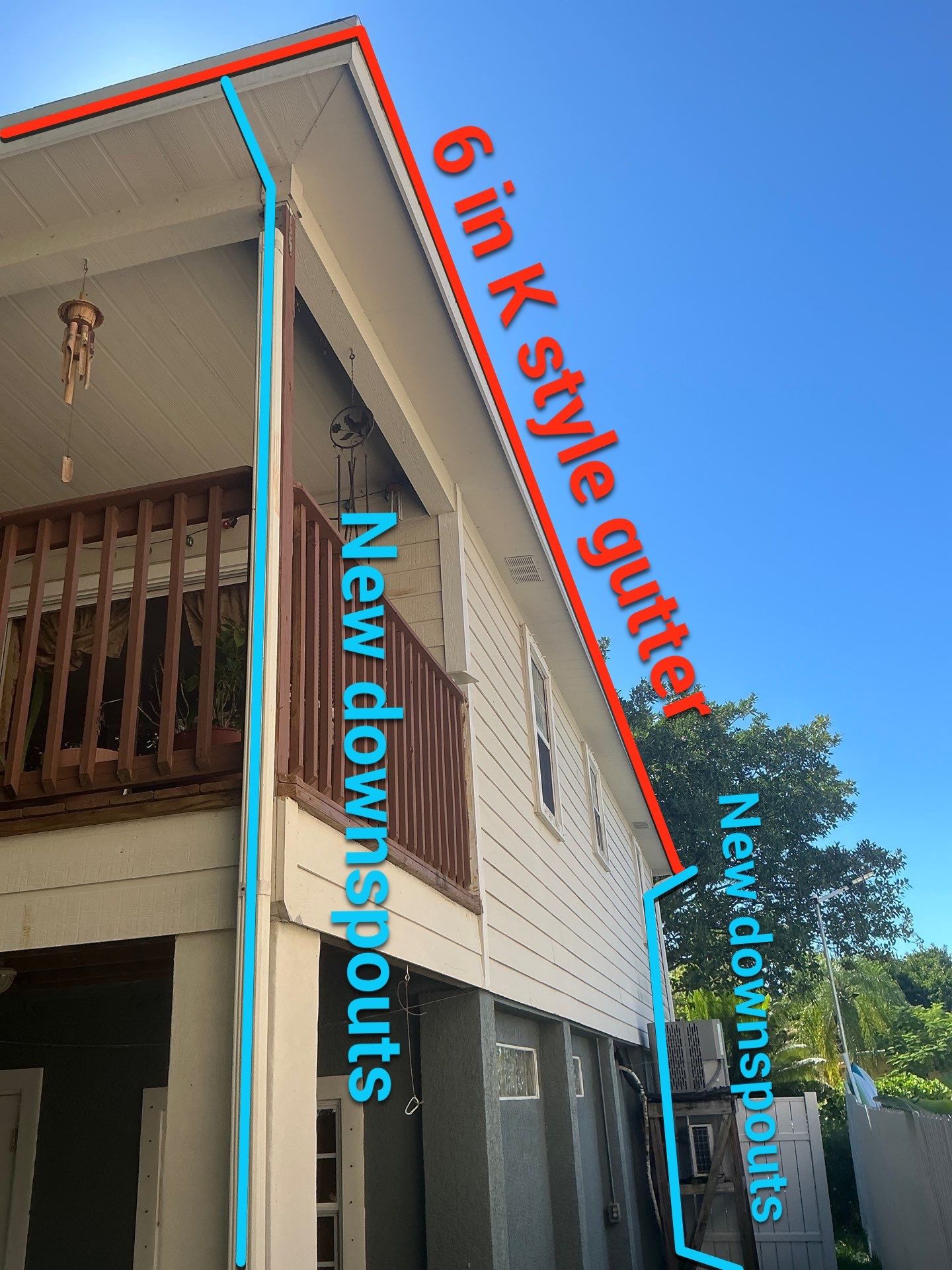 New Downspout Installation in Fort Myers FL by Gutter Professors