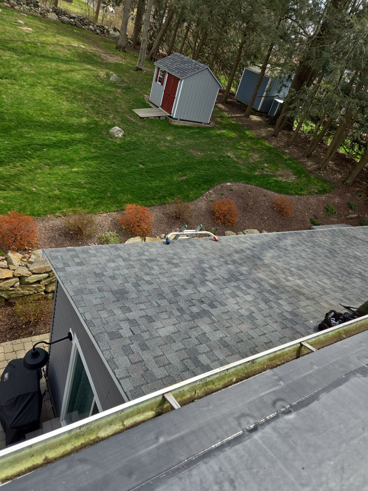 Residential Roofing Installation using Tamko Slatestone gray by A Plus Exterior
