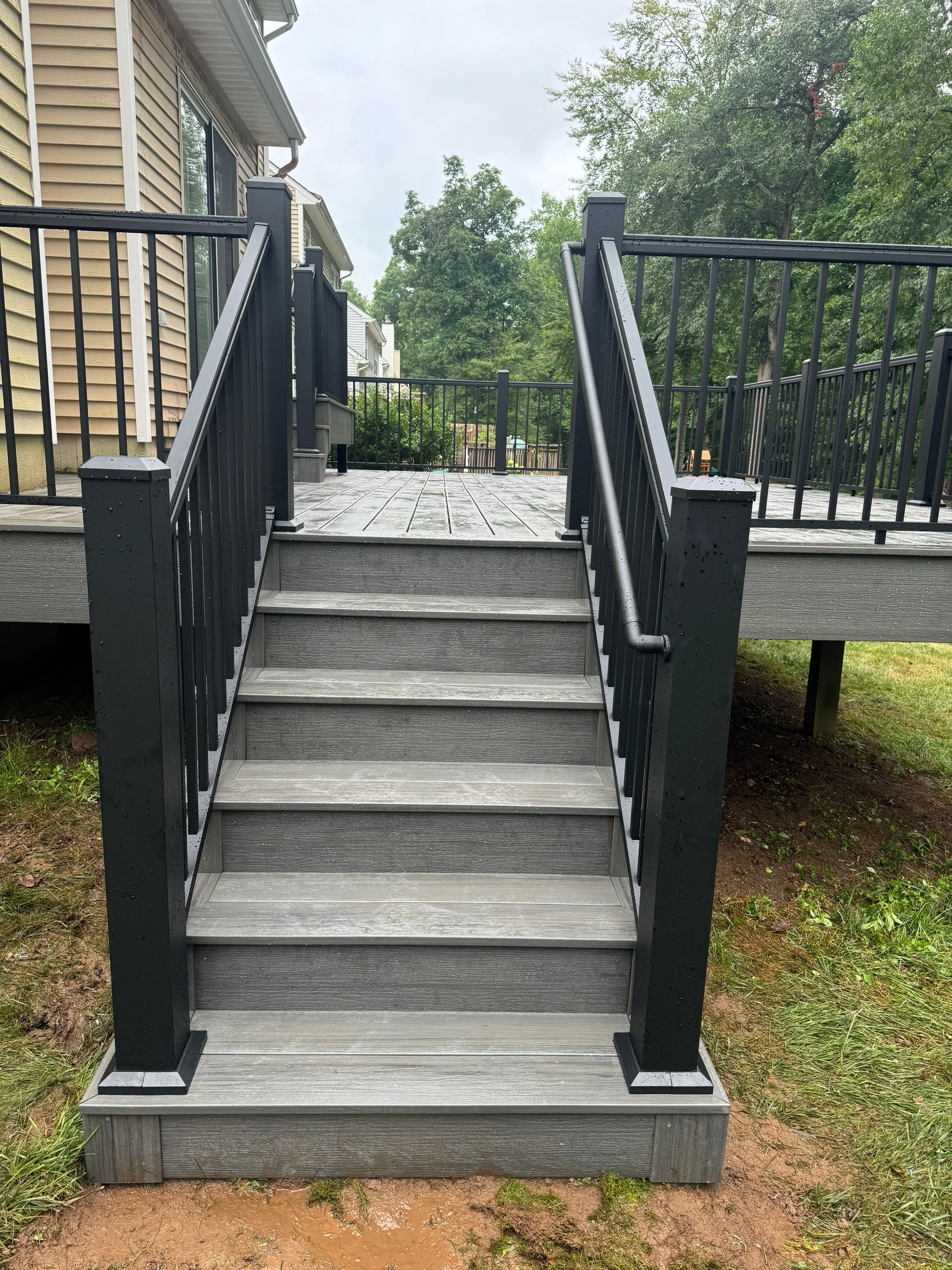 Deck Resurface using Deckorators Vista - Color Driftwood by deck guardian