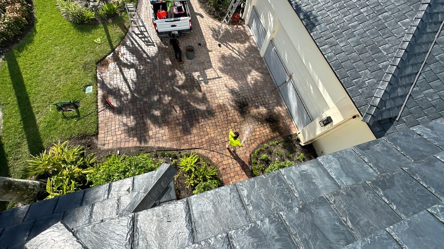Residential Roofing Installation using Brava Slate Tile in Estero, Florida by International Roofing