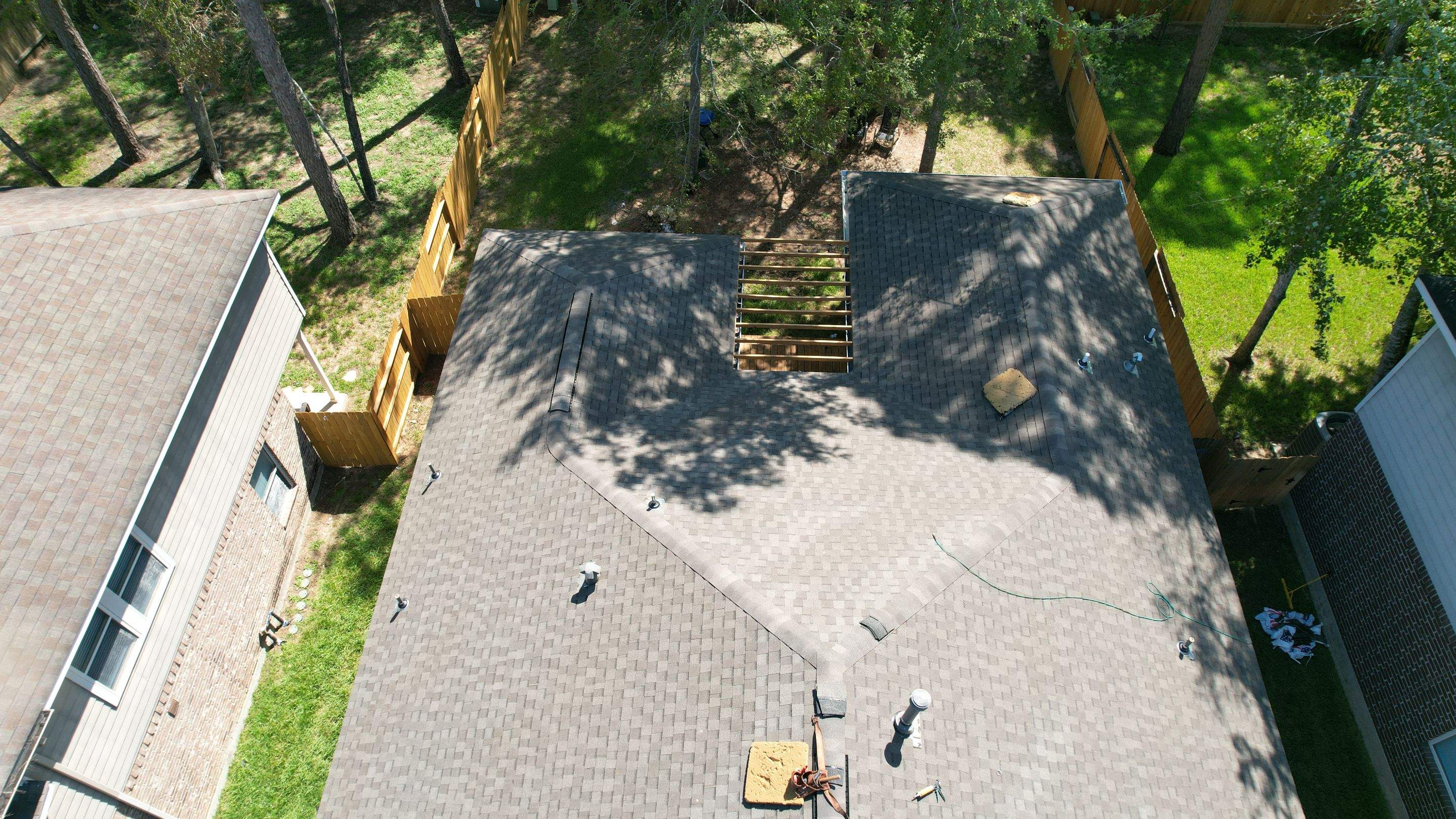 Roof Replacement on a Wooded Lot — Spring, TX by PL Roofing & SB Roofing, LLC.