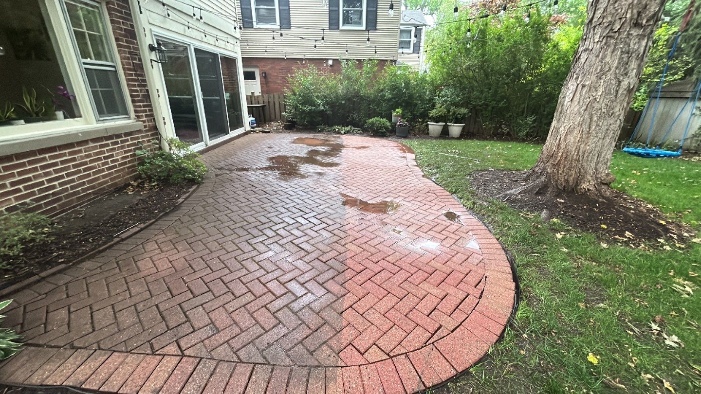 brick paver repair, clean and seal using Surebond SB-1300 by Northern Power Washing LLC.