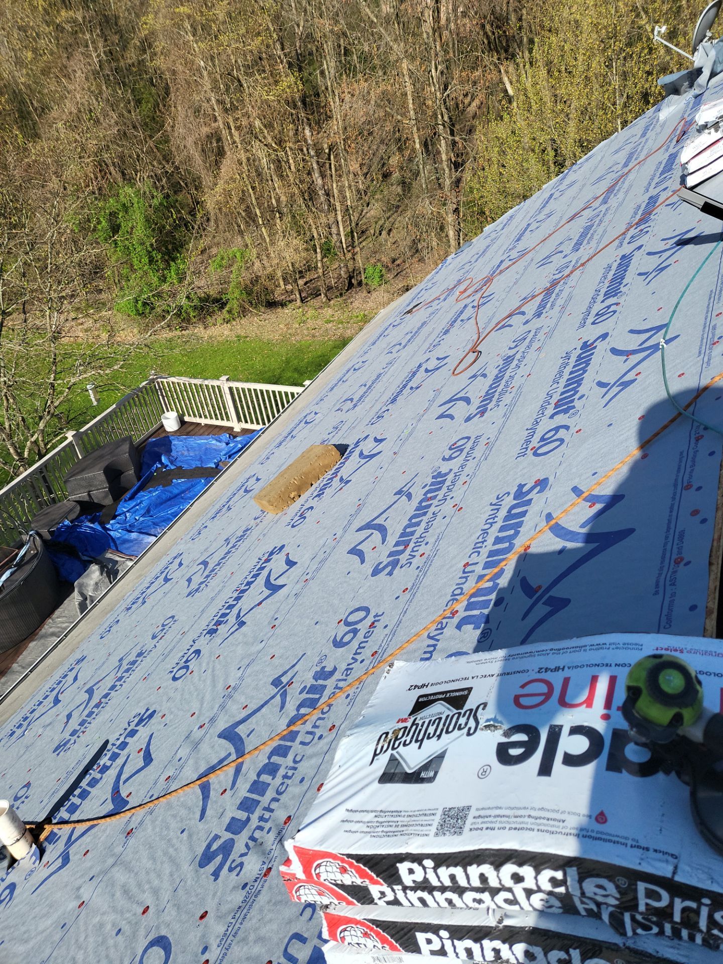 Atlas Pinnacle, Color, Coastal Granite, Drip Edge, Color, Black by Eagle Eye Roofing