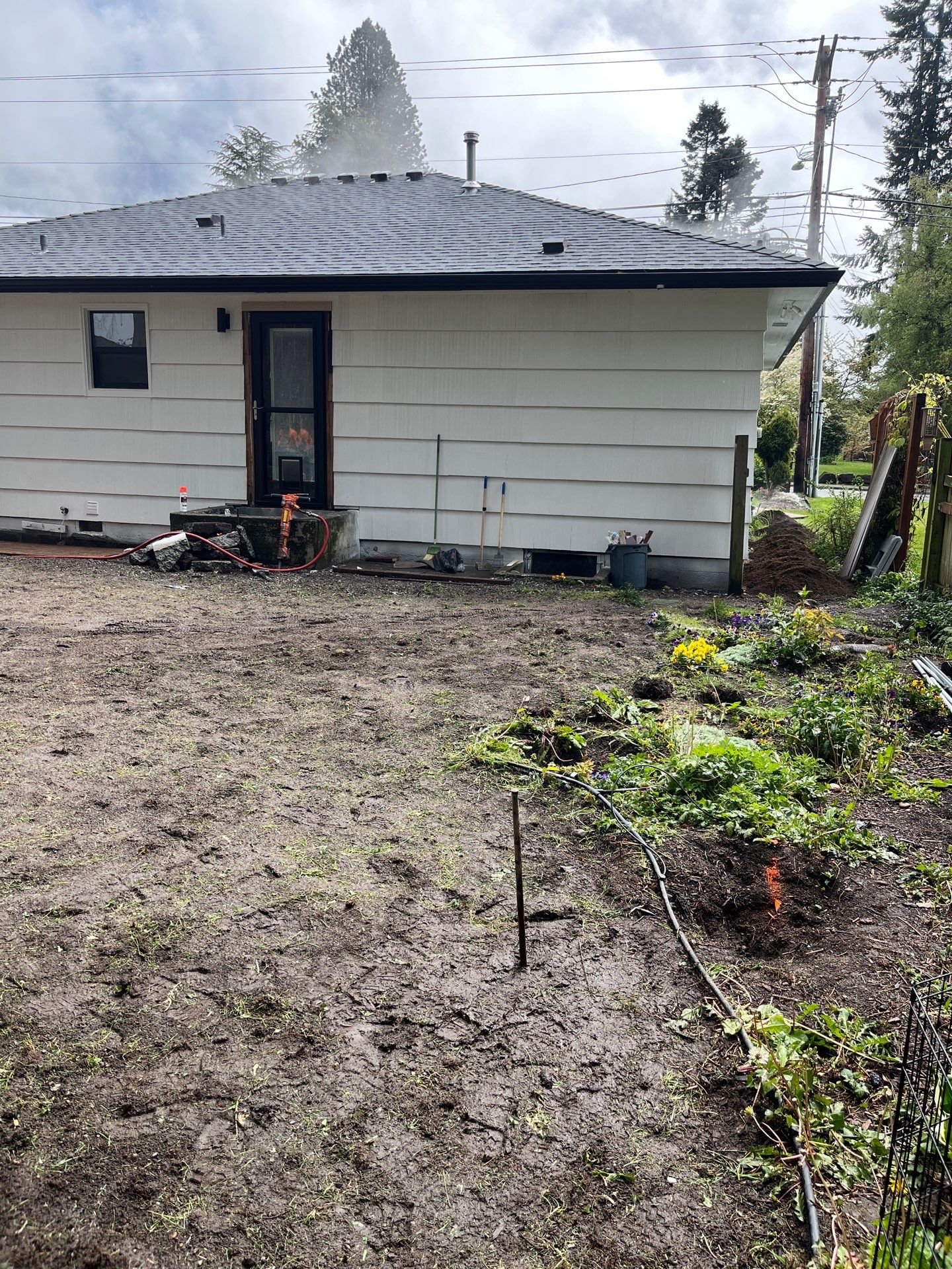 John | Concrete Backyard Walkway by Jireh Asphalt & Concrete Inc 