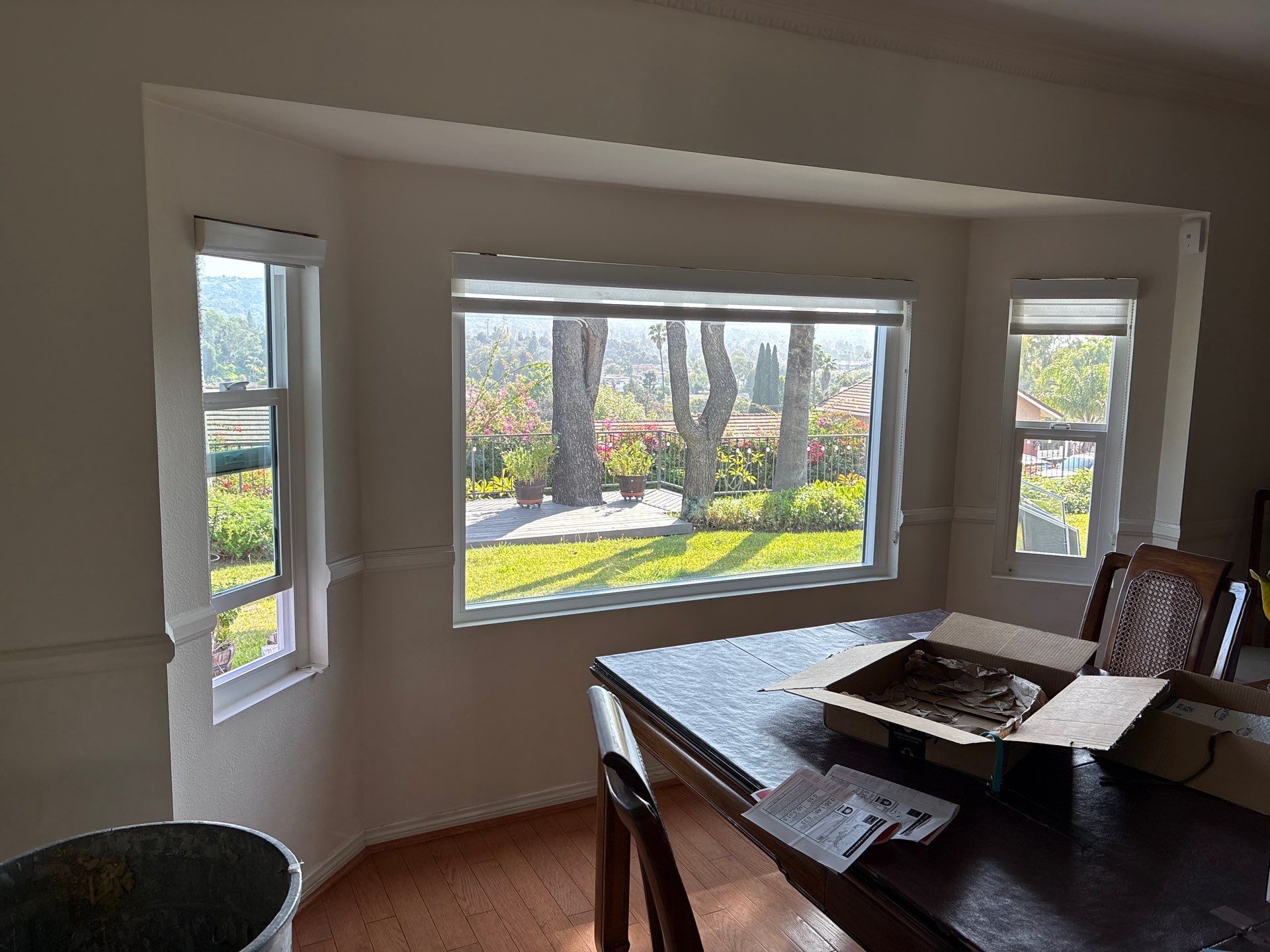 New Dark Frame Milgard Window and Sliding Door Installation in Covina by American Window Company