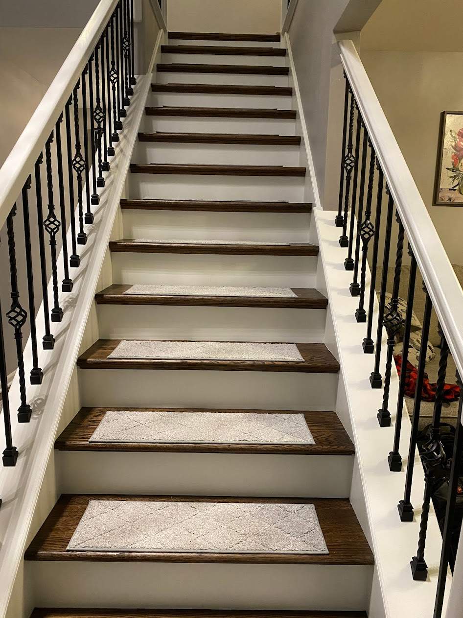 Two-Tone Kitchen Cabinet Painting & Staircase Painting in New Lenox by Powers Painting & Decorating, LLC