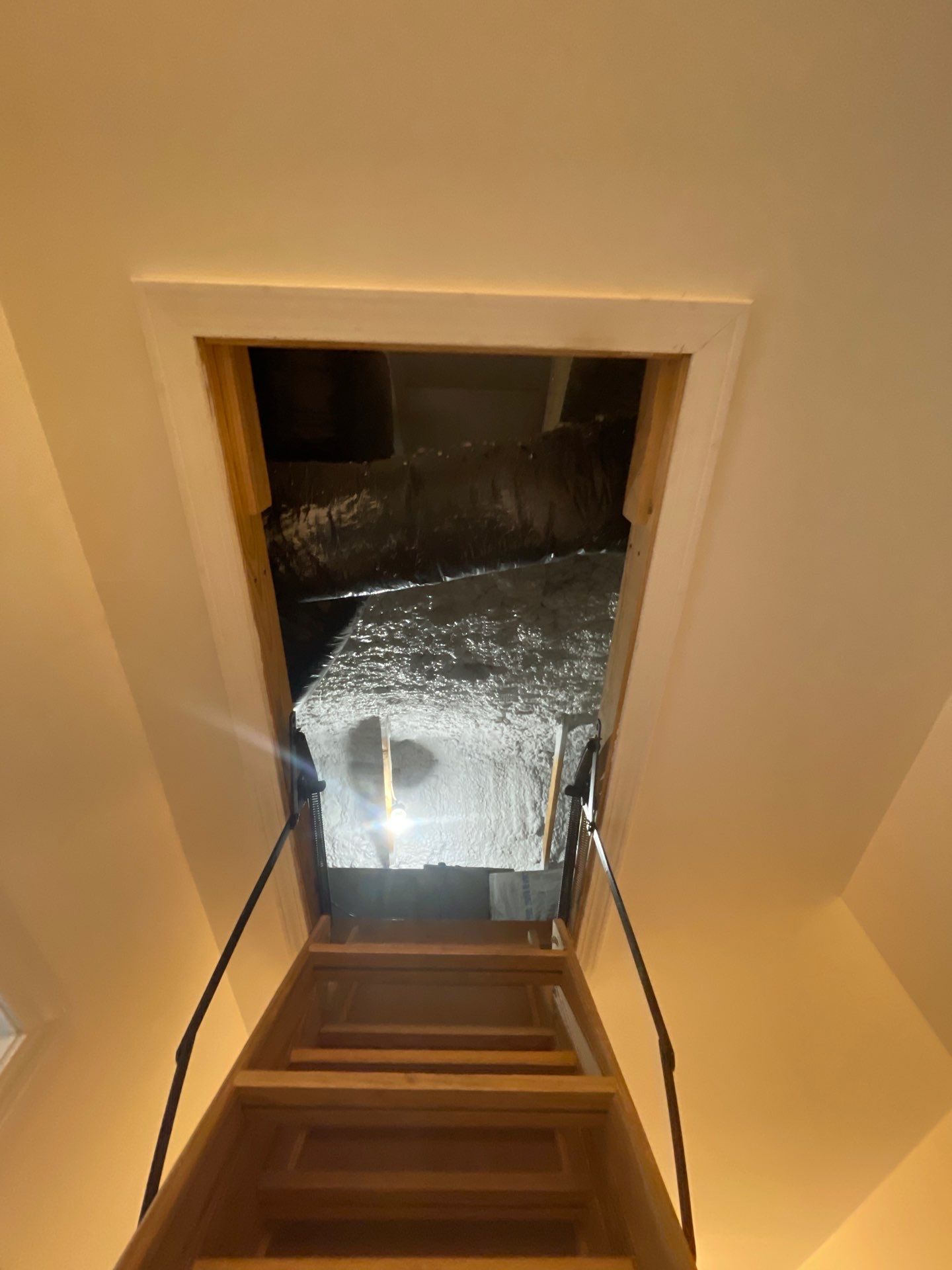 Attic Insulation using open cell spray foam by NYS Foam & Energy