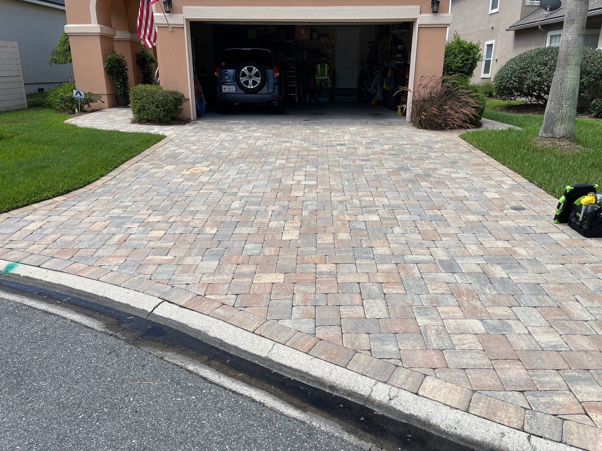 Paver Driveway using Concrete Sealant by DuraSeal