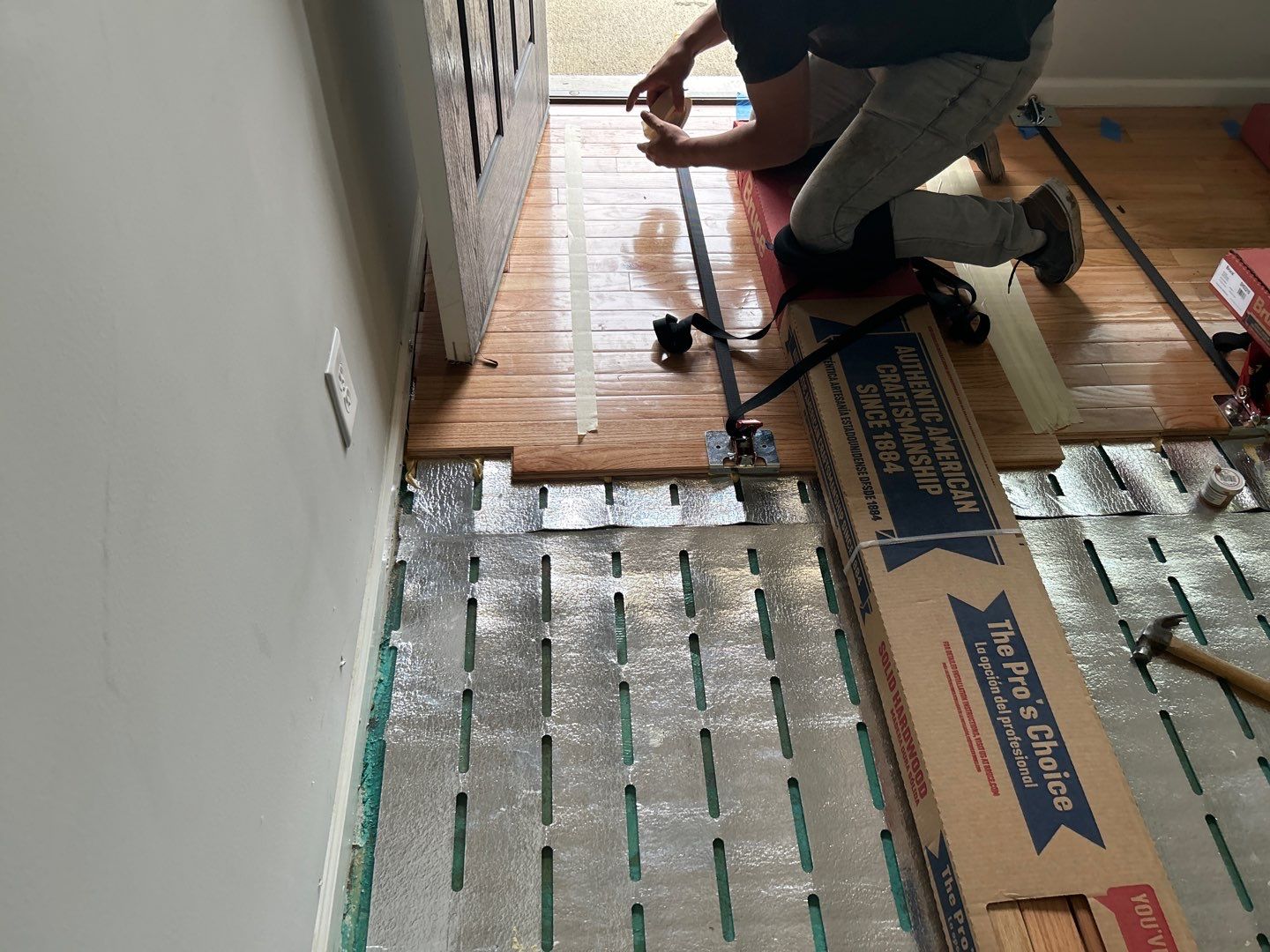 Prefinished Hardwood Glue Down  by Footprints Floors of Nashville