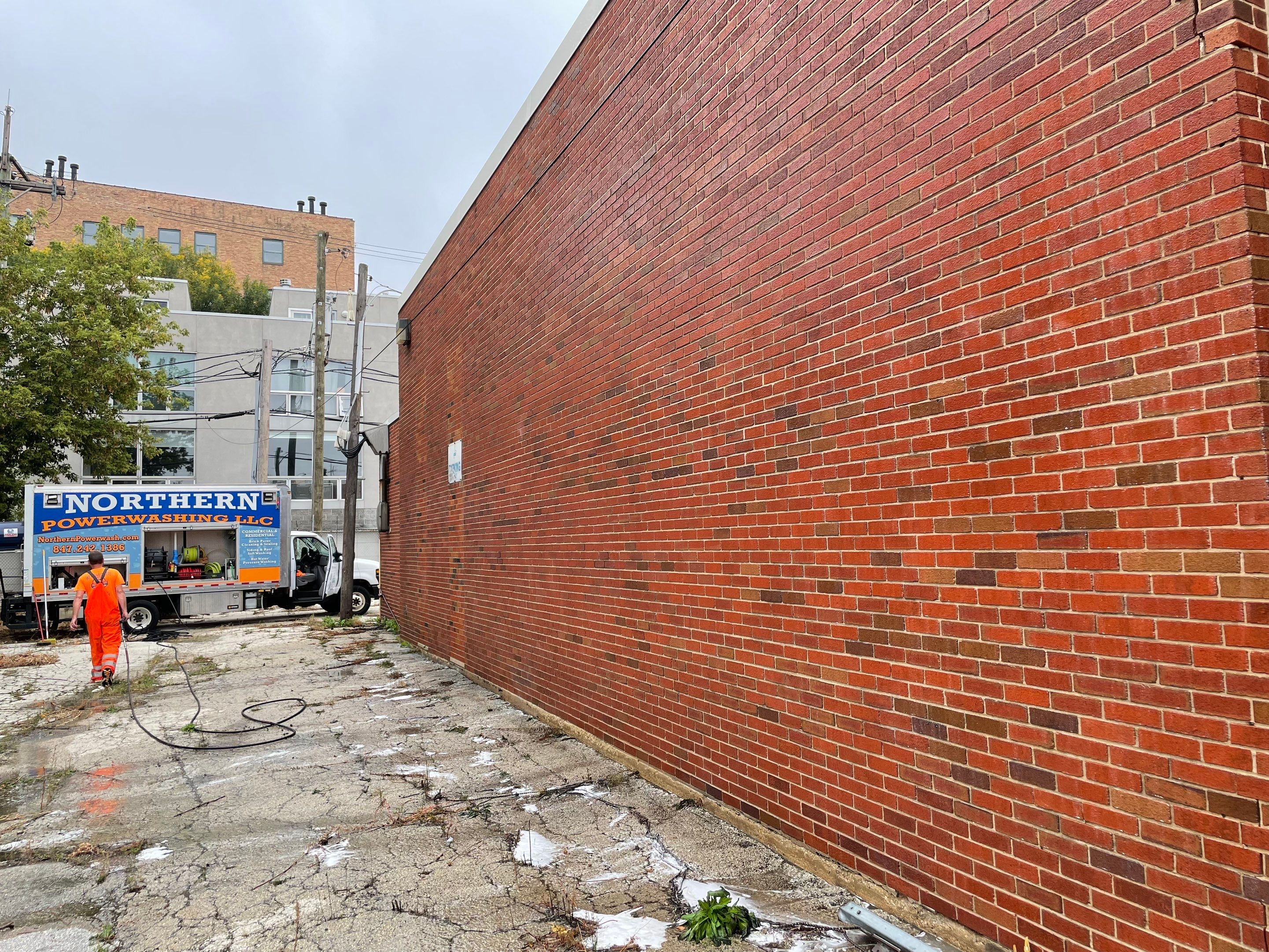 Graffiti removal  using Graffiti remover by Northern Power Washing LLC.