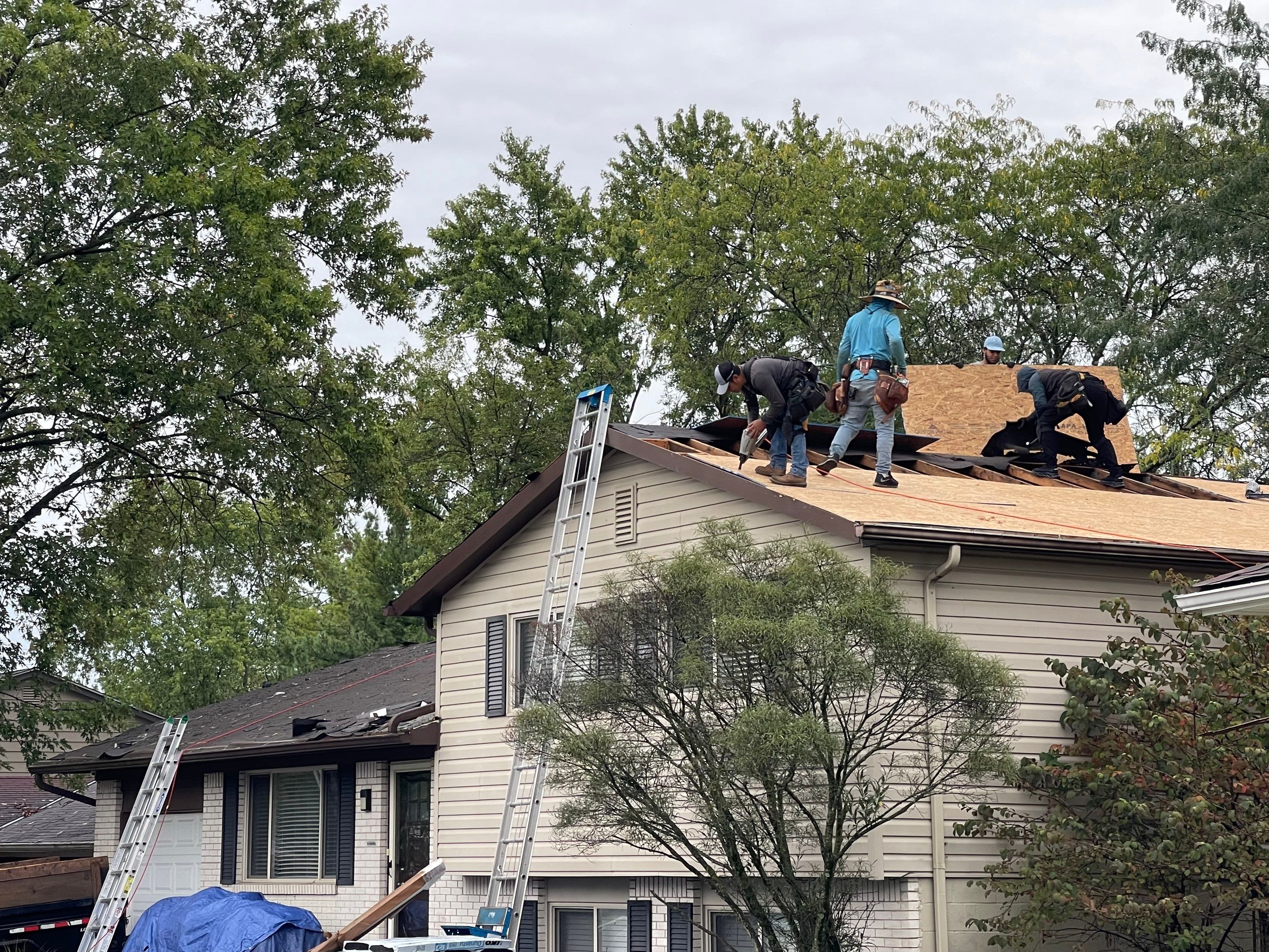 Residential Roofing Installation using IKO dimensional shingles by SOS Home Ohio 