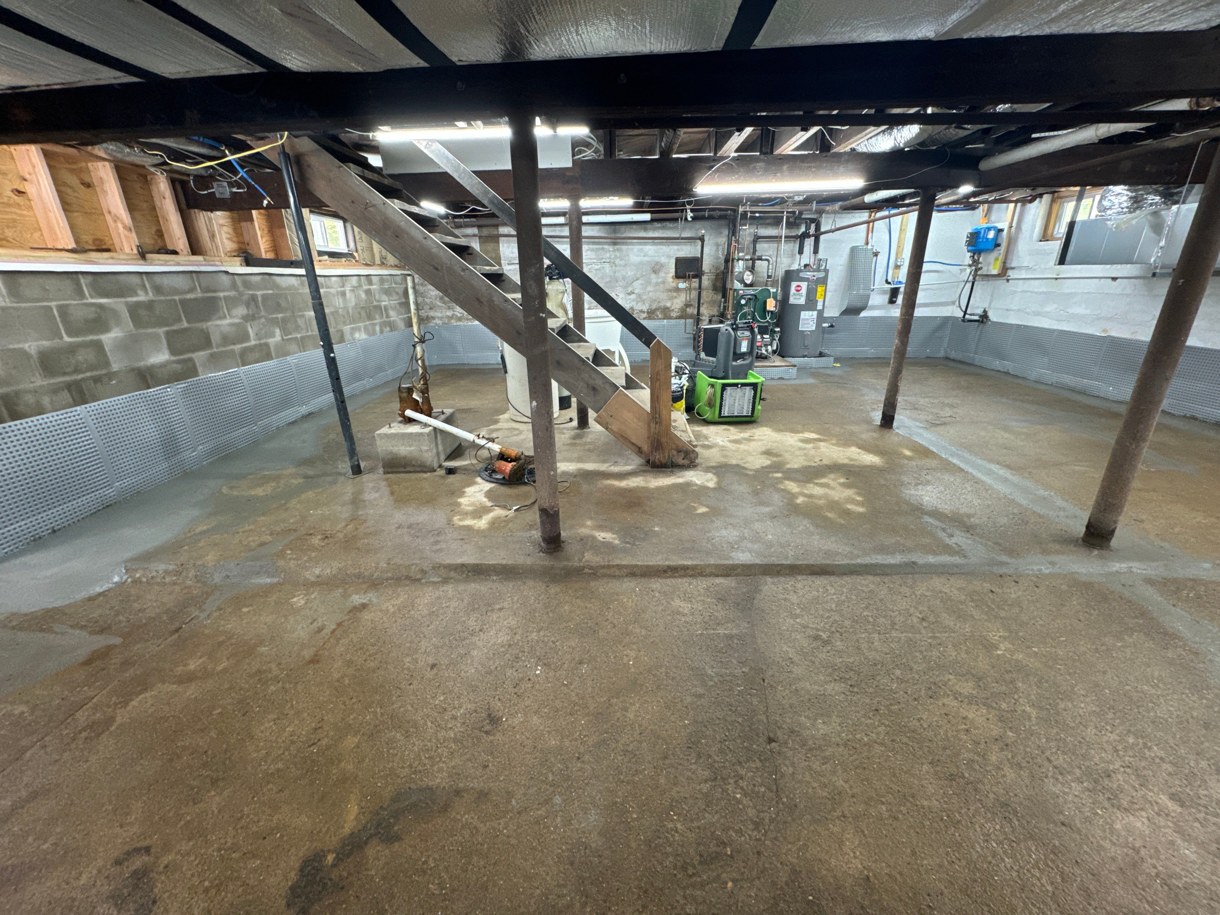 Interior French Drain Boonton NJ by Pure Service Pro, LLC 