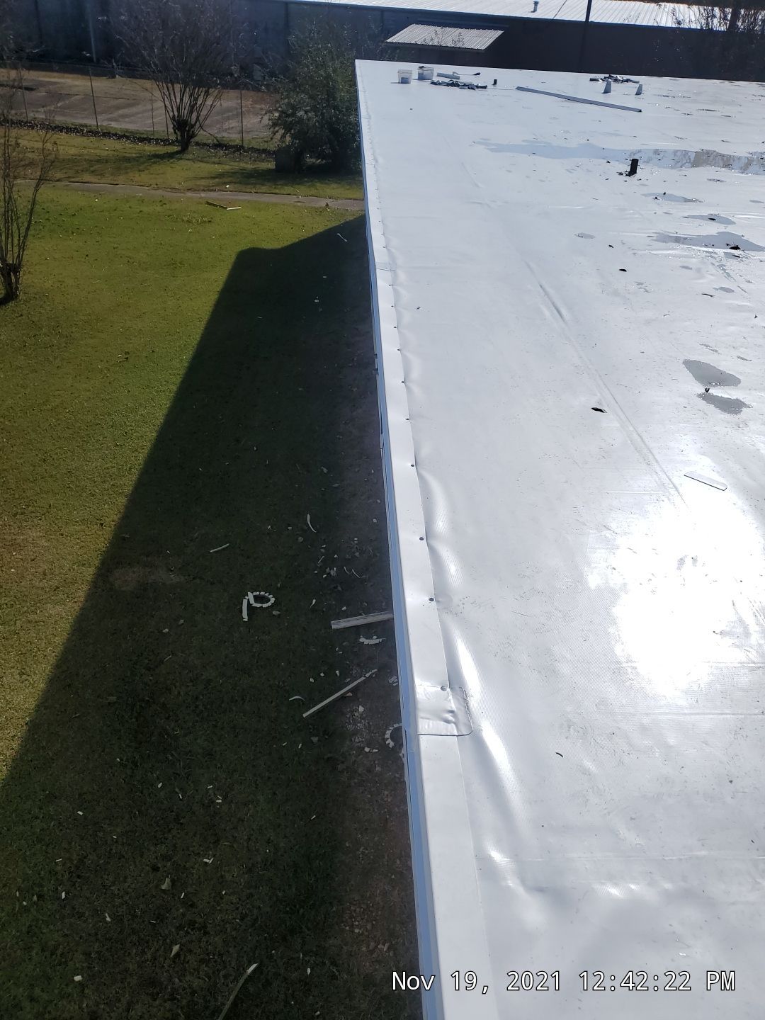 Commercial Roofing Installation using 50 mil PVC by Hostetler Roofing
