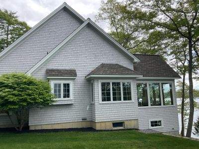 Exterior Painting and Siding Restoration for Boothbay Coastal Home by Picture Perfect Pro Painting