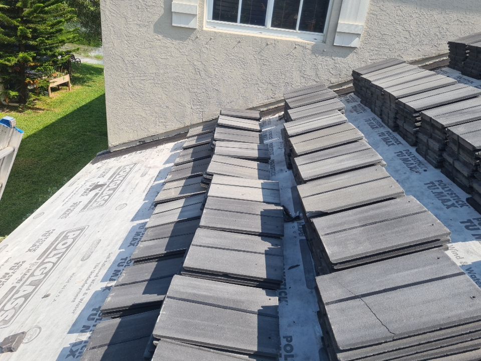 Residential Roofing Installation using Eagle Roofing Tile by BLUES BROTHERS ROOFING
