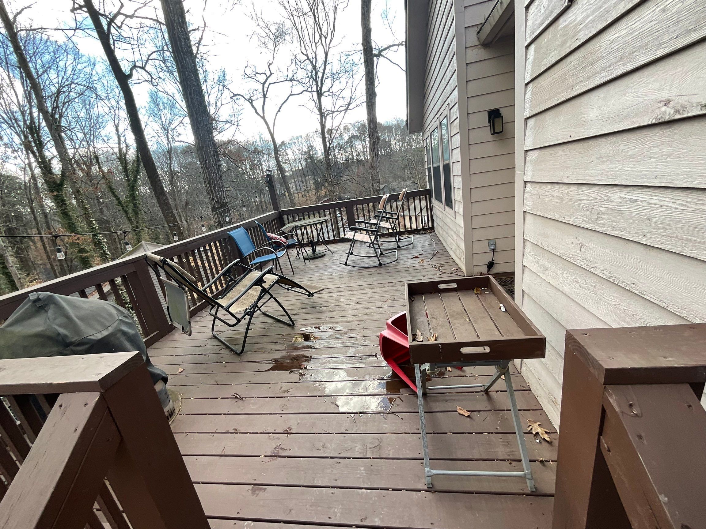 Exterior Painting and Deck Refinishing for an Acworth Residence by Swift Home Renovations