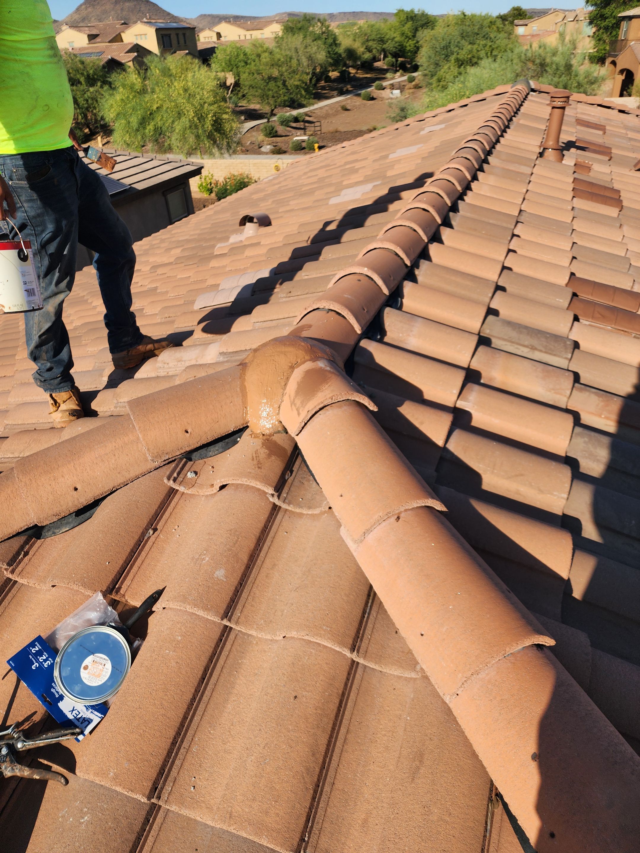 Terracotta Concrete Tile by Reimagine Roofing