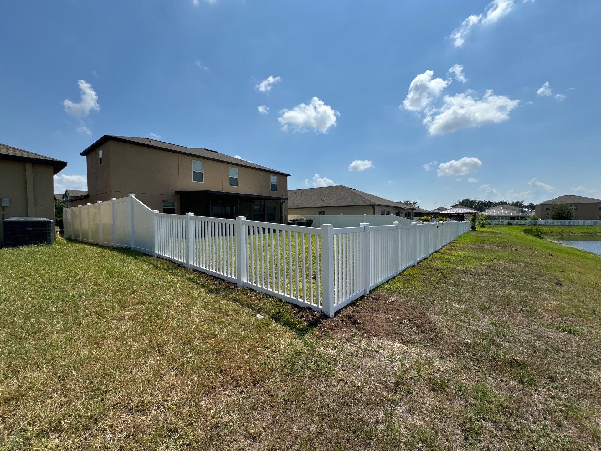 Vinyl Fence Installation using Clearwater Picket Fence and 6Ft White Vinyl Fence  by Asap fence and gates, LLC