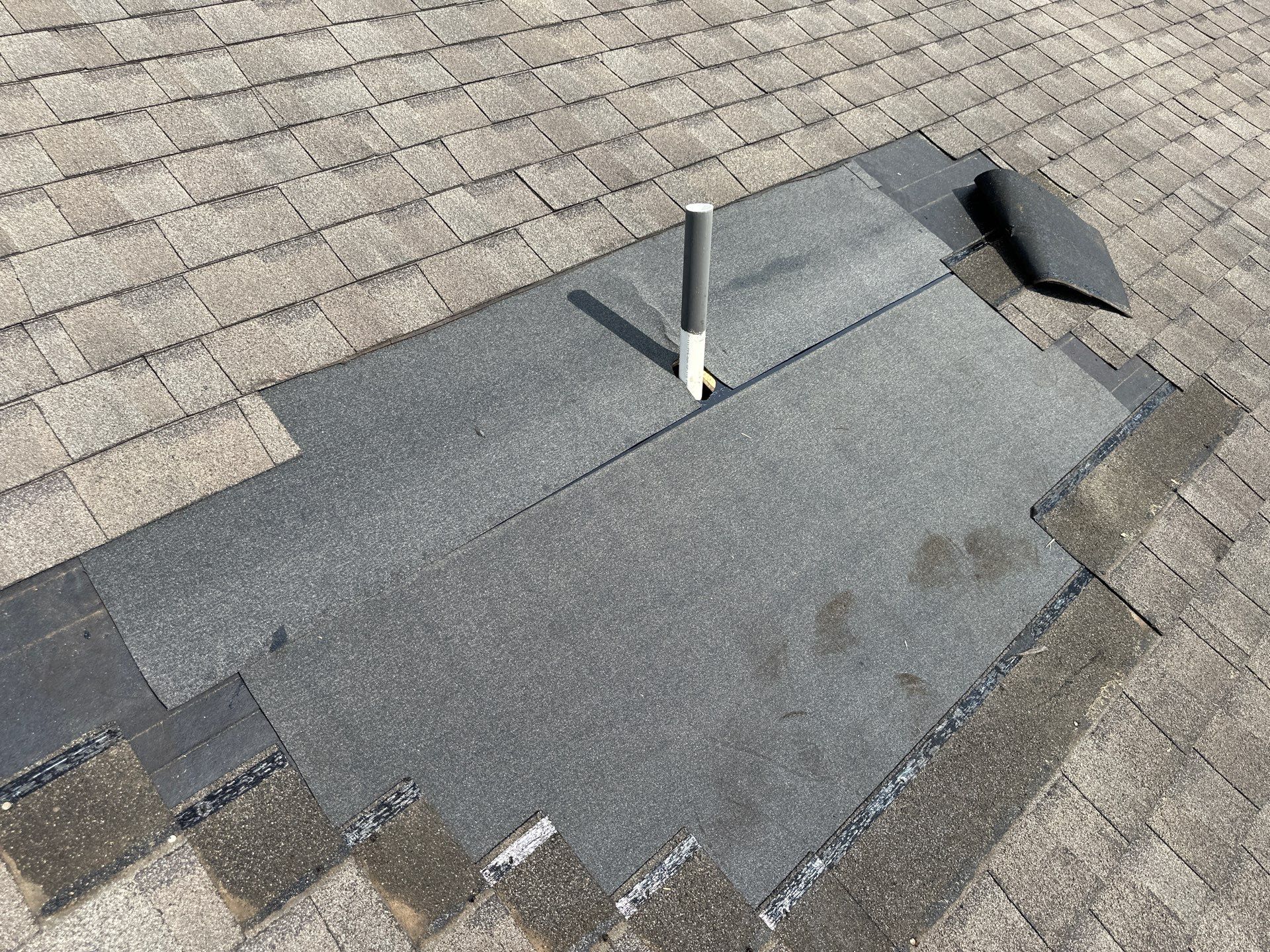 Roof Repair of a leaking Pipe Jack by Core Four Roofing