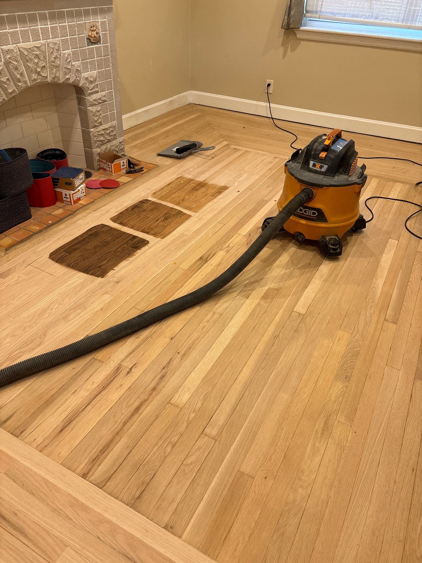 Custom Hardwood Floor Sanding and Dark Stain Refinishing in Fort Mitchell by Footprints Floors Kentucky