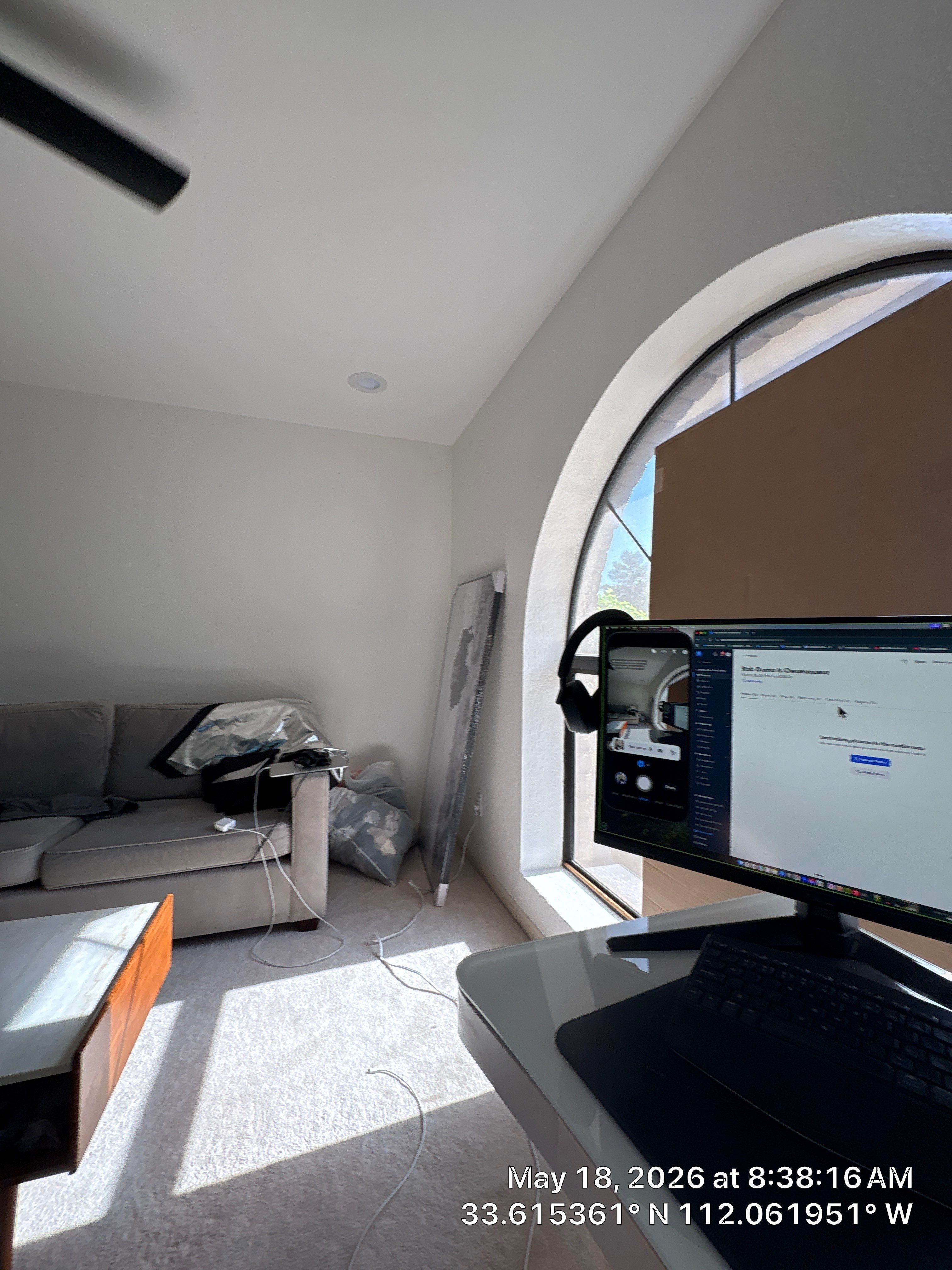 Modern Ceiling Fan and Media Wall Installation in Phoenix by CompanyCam Sales Demo
