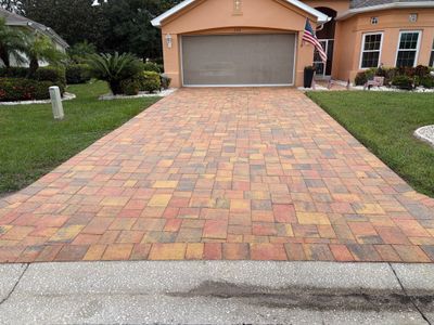 Kingspoint Paver Sealing for Multicolored Concrete Driveway in Sun City Center