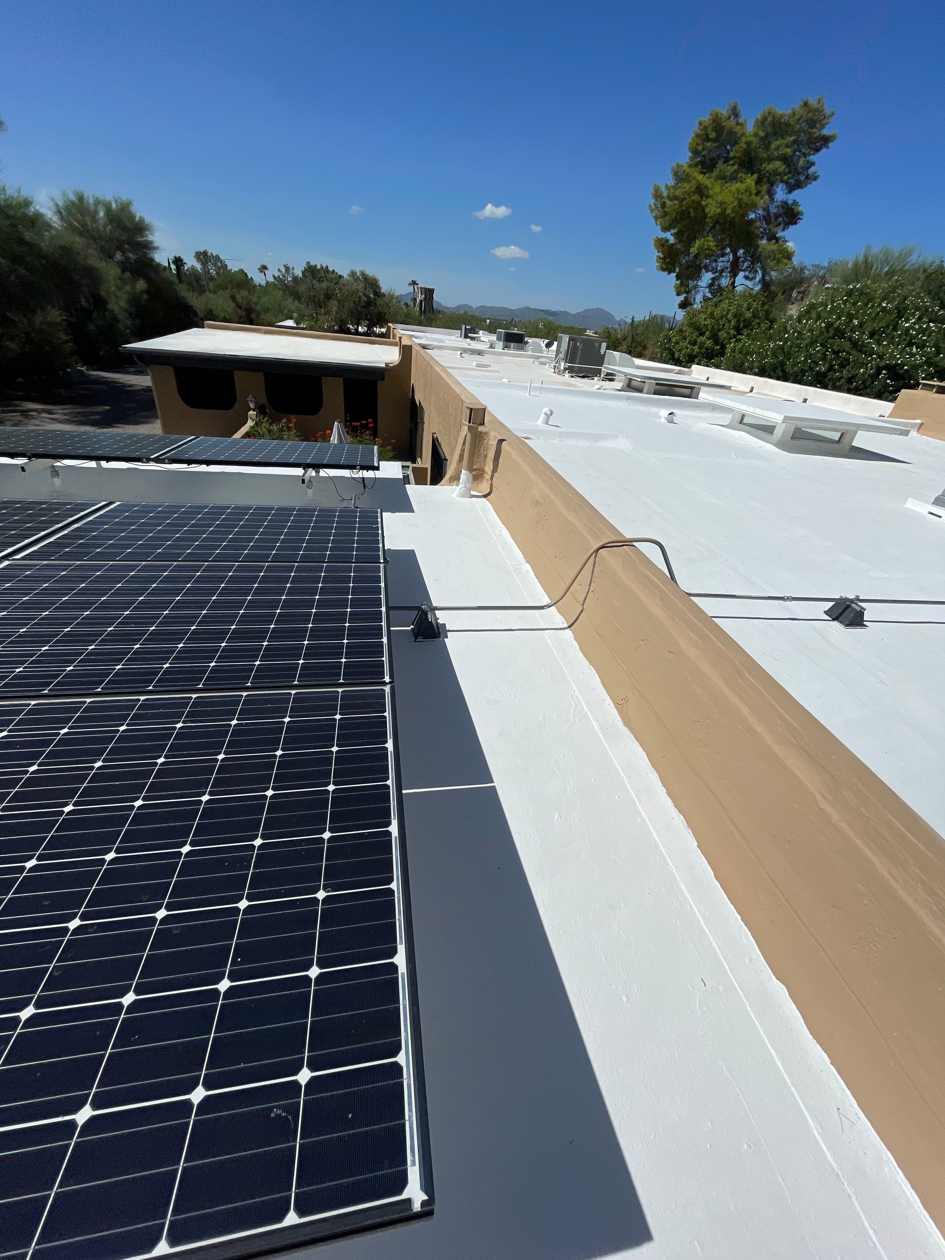 Tucson Residential Low Slope Roof Restoration and Solar Installation by West Coast Roofing AZ