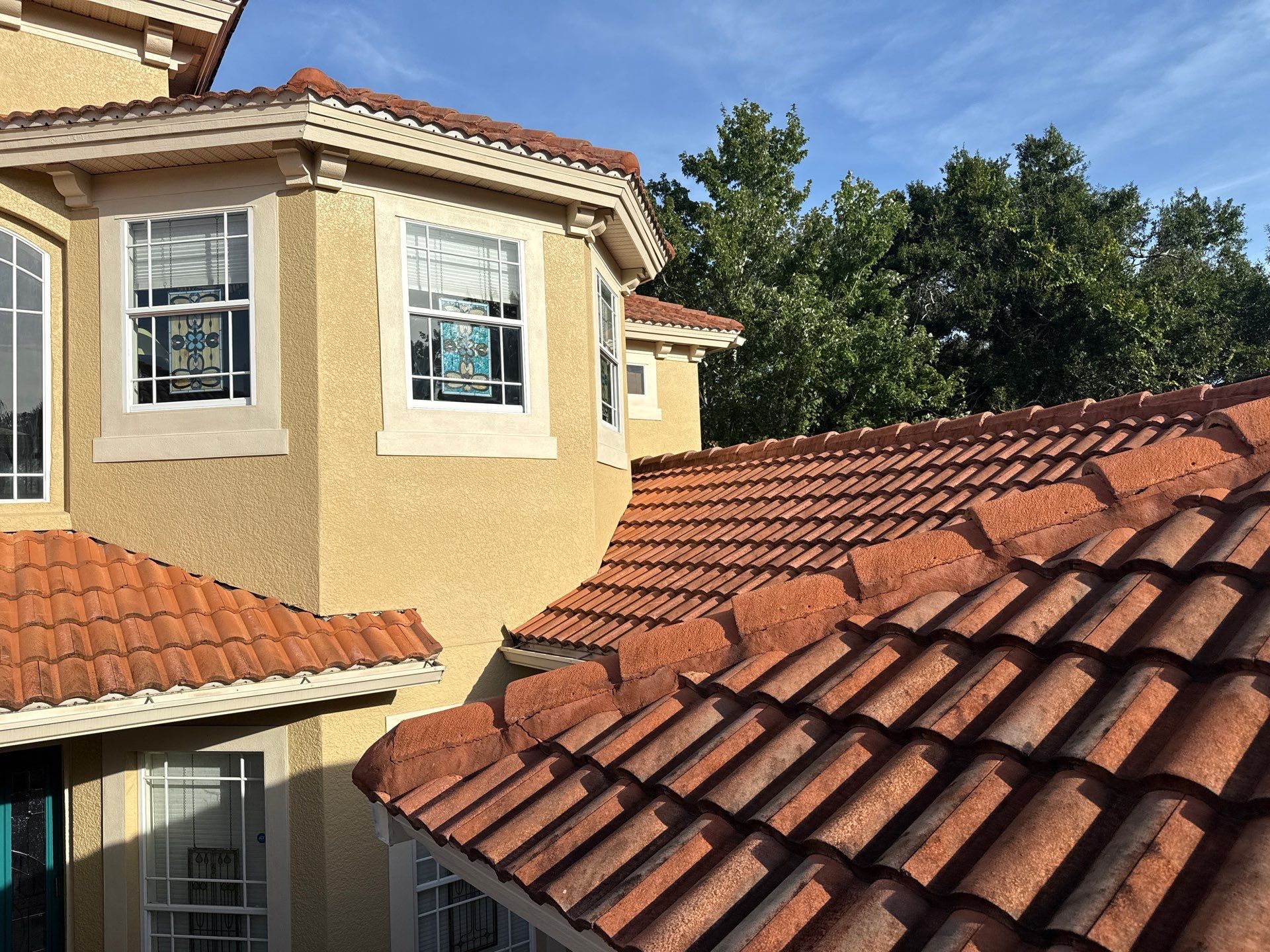 Soft Wash Tile Roof Cleaning in Sonoma Community, Sarasota, FL by Sunshine AquaWash
