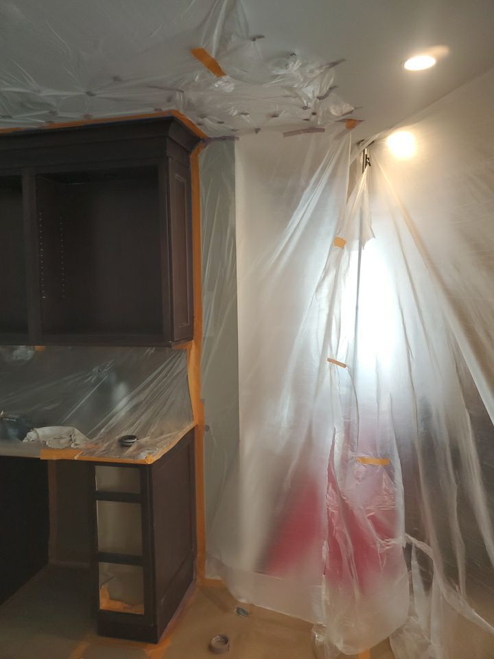 Kitchen Cabinets Refinished in Kendall Charcoal HC-166  by Spectrum Painting, LLC