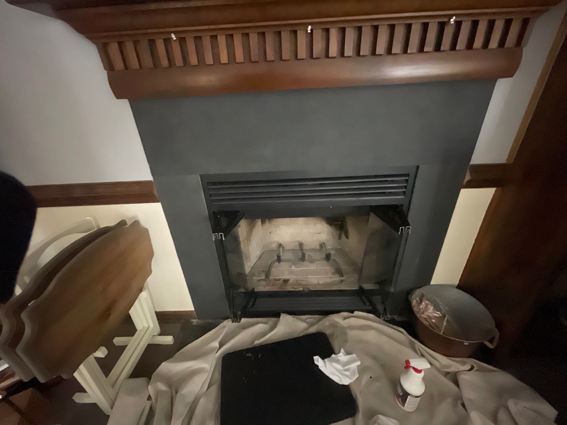 Wood Burning Fireplace Installed in 2015 by Premier Chimney and Roofing