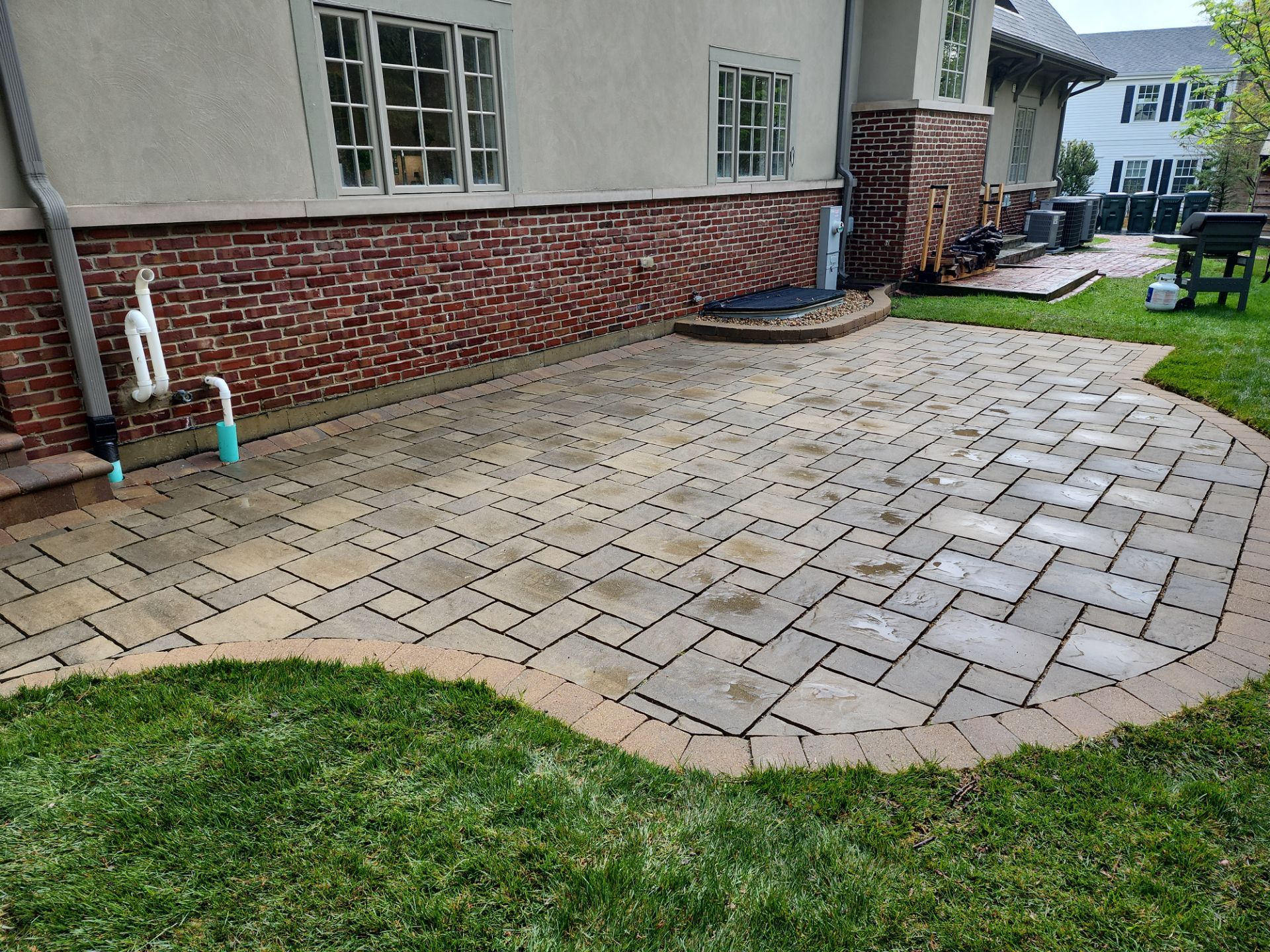 bluestone using Algaecide, soft wash soap by Northern Power Washing LLC.