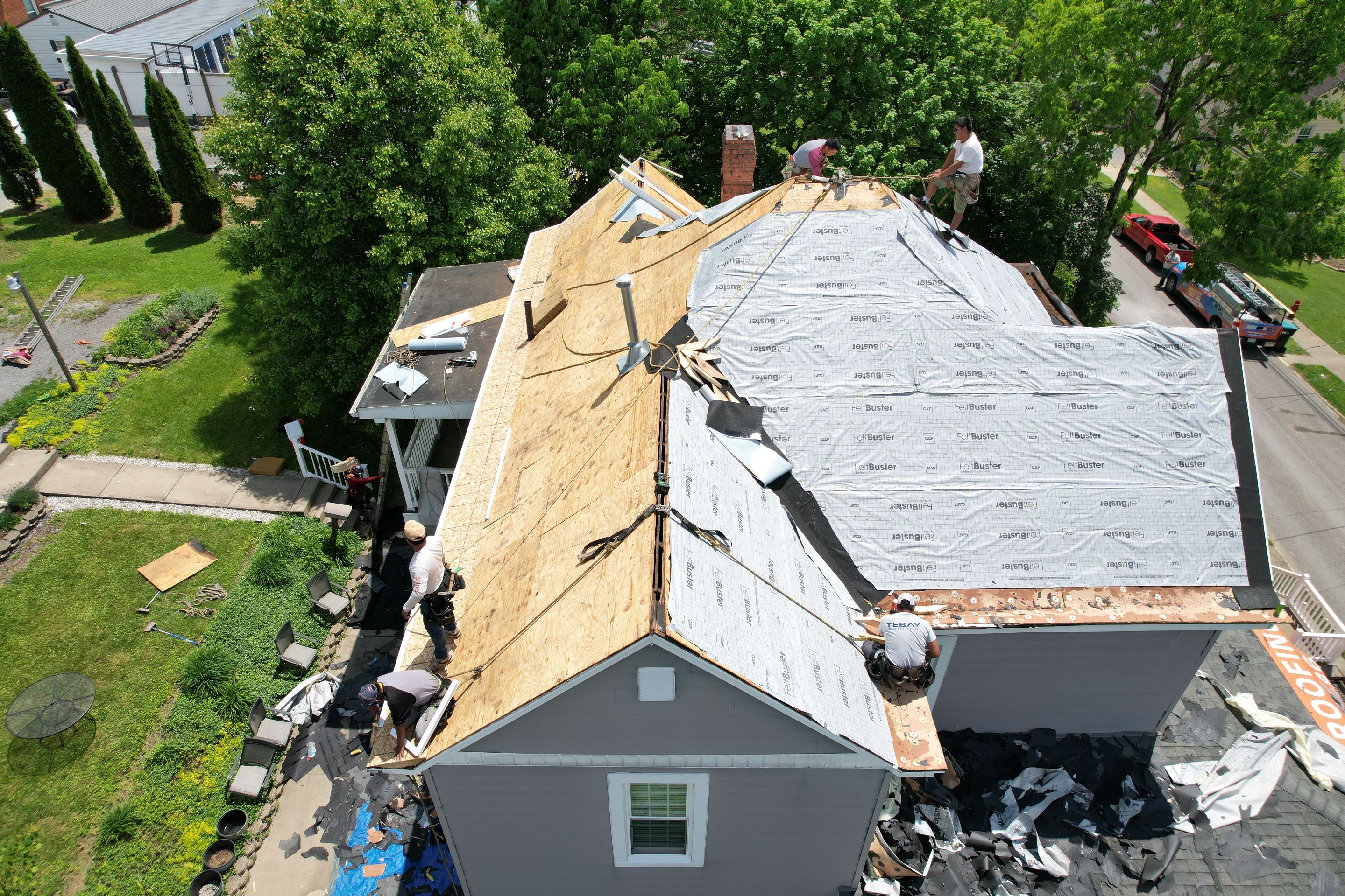 Residential Roofing Installation using GAF Timberline HDZ Pewter Gray by Rainstoppers Roofing