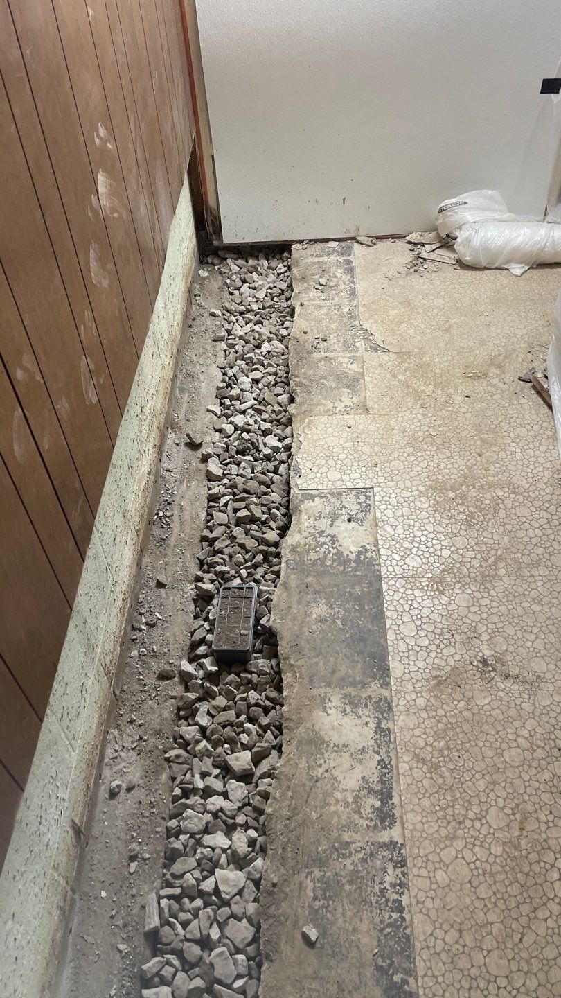Interior Waterproofing Using GrateDrain™ Products by Toledo Basement Repair