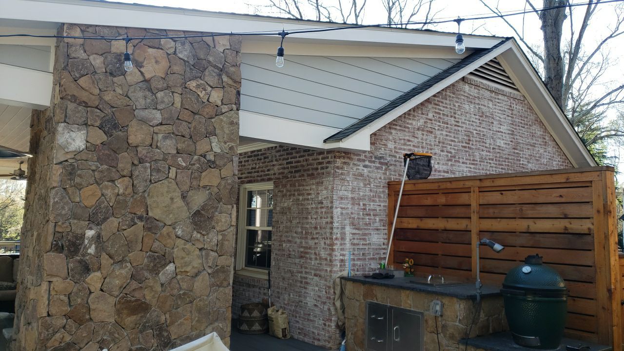 Gutter Cleaning using water by Power Wash Masters LLC