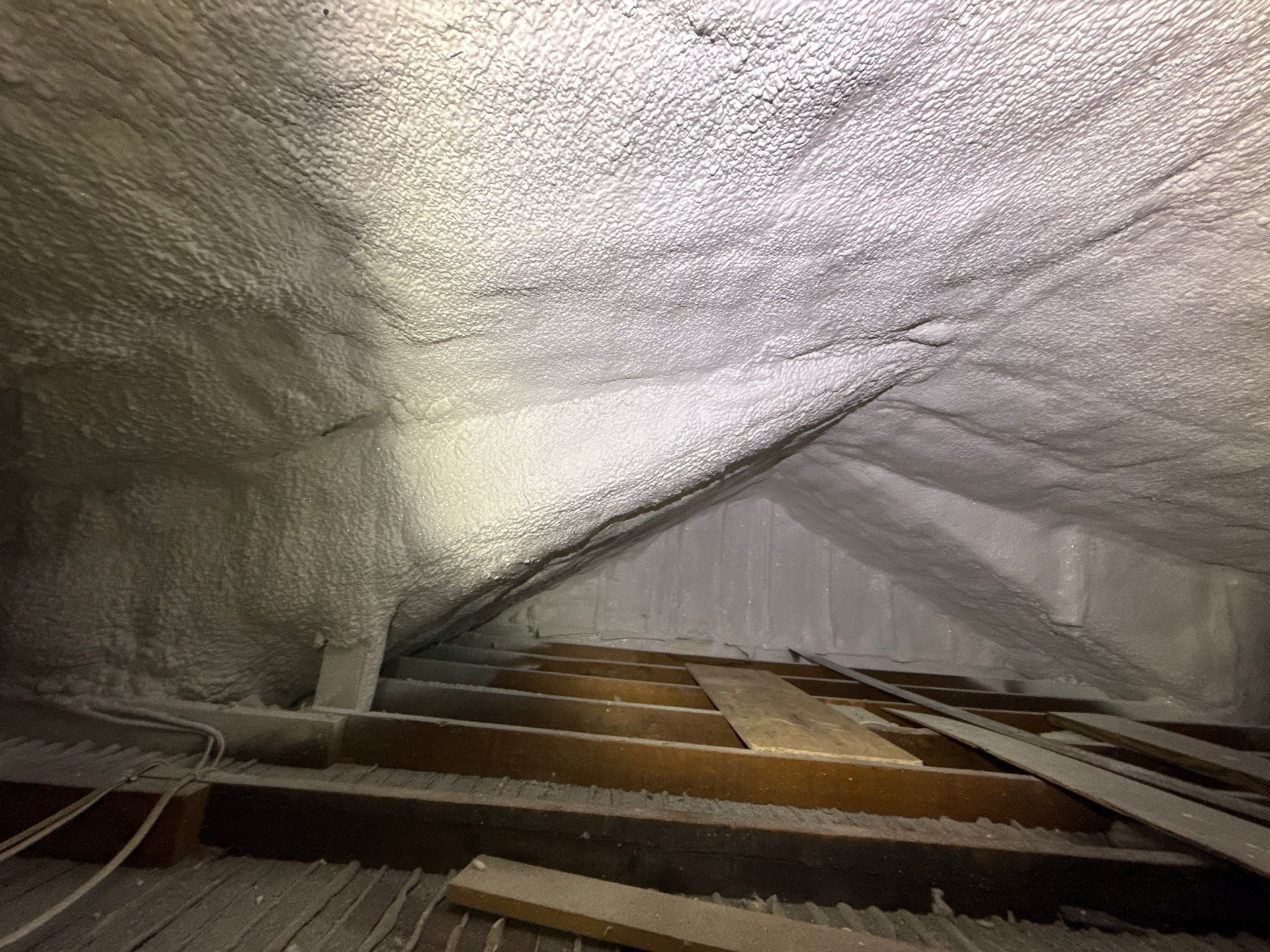 Closed cell spray for attice insualtion upgrade in St. Paul by Gunner Insulation and General Contracting