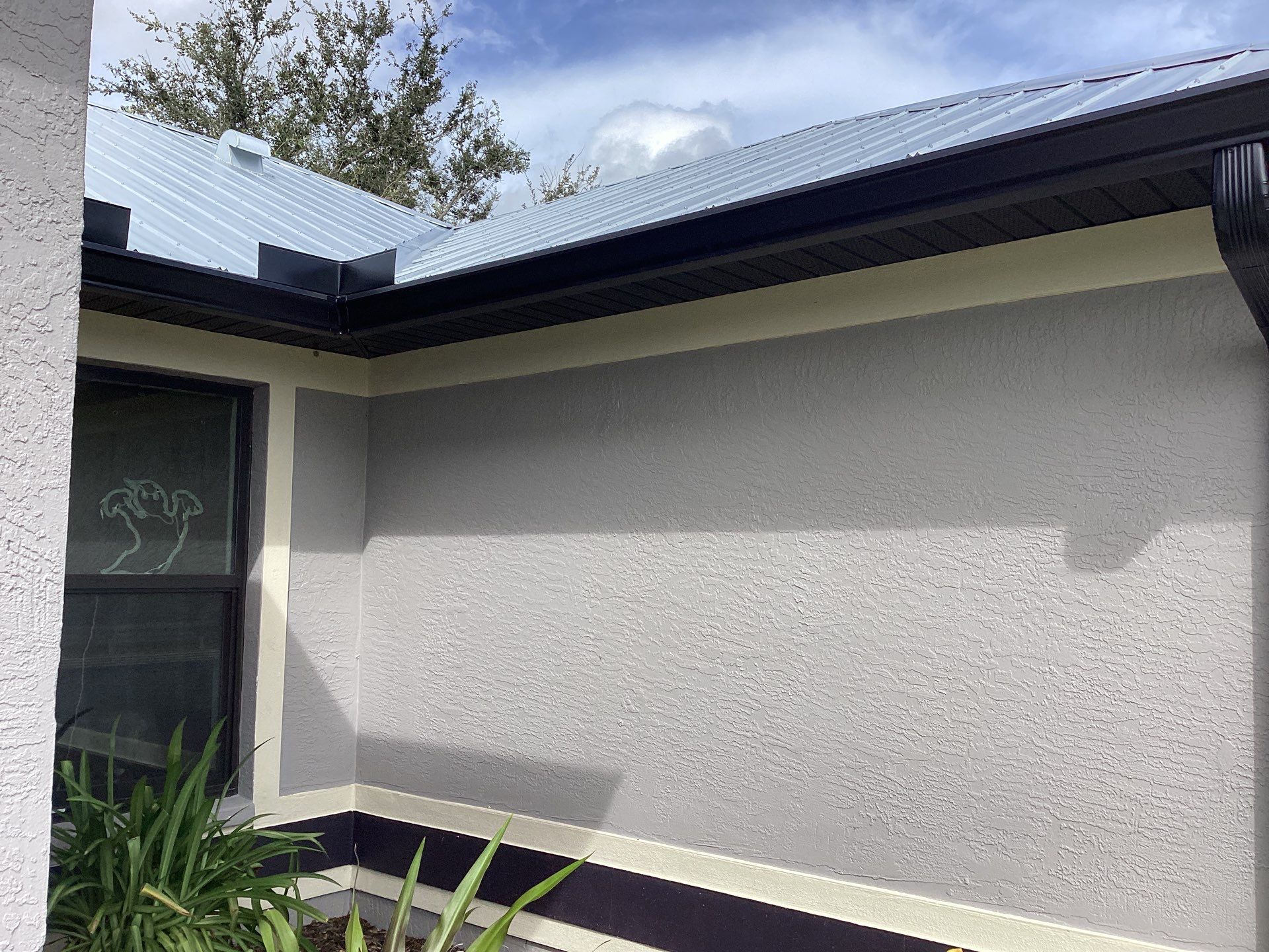 Black Aluminum Gutters Installed in Cape Coral FL by Gutter Professors