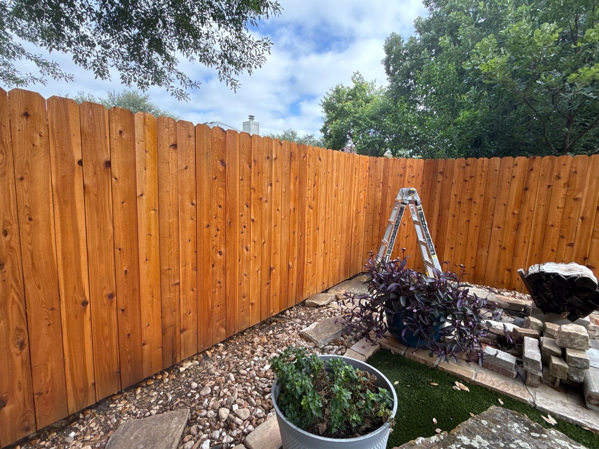 Cedar Privacy Fence Staining and Protection in Pflugerville by Rhino Home Care