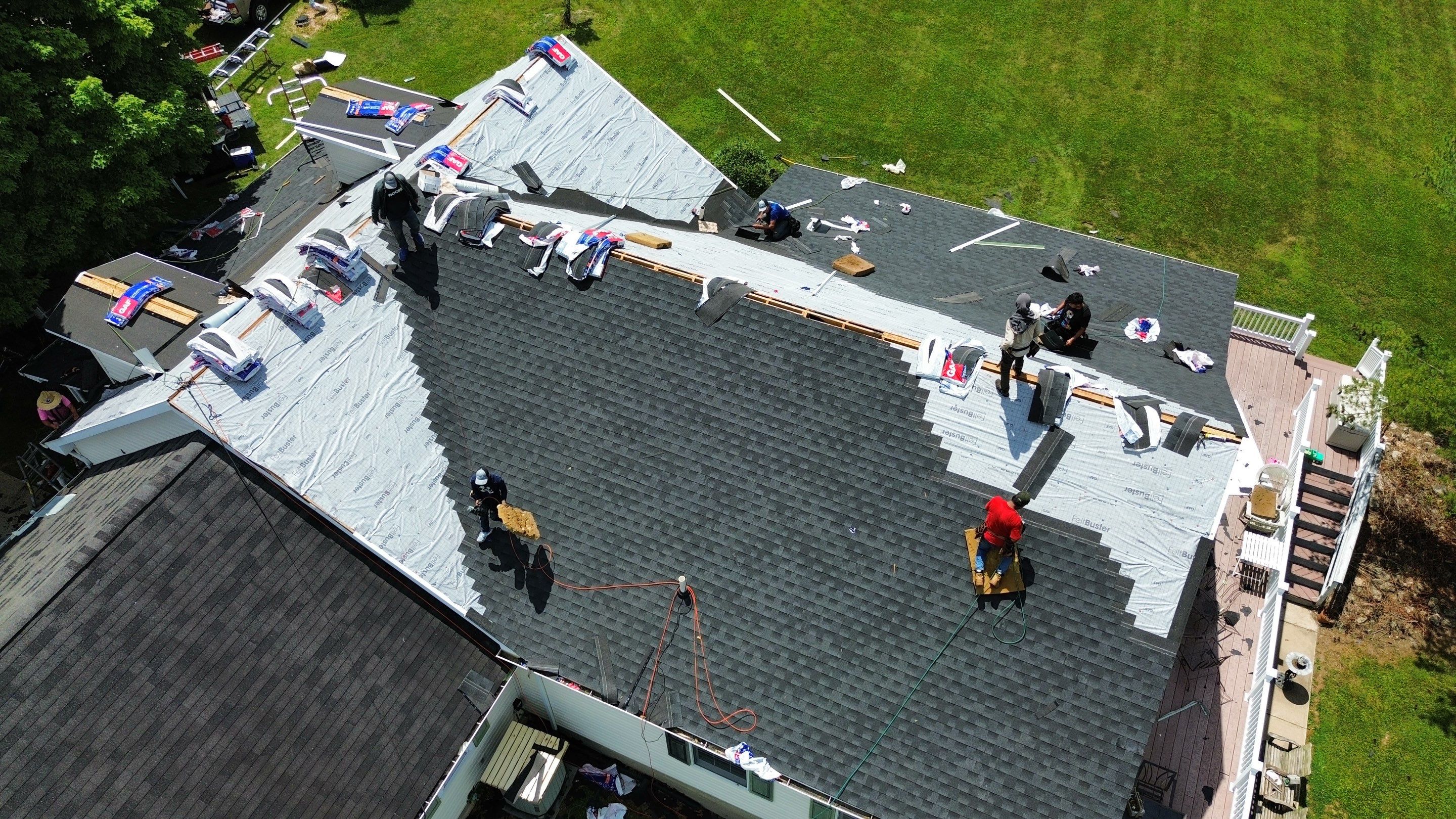 Residential Roofing Installation using Timberline HDZ Shingles - Charcoal by RoofX 