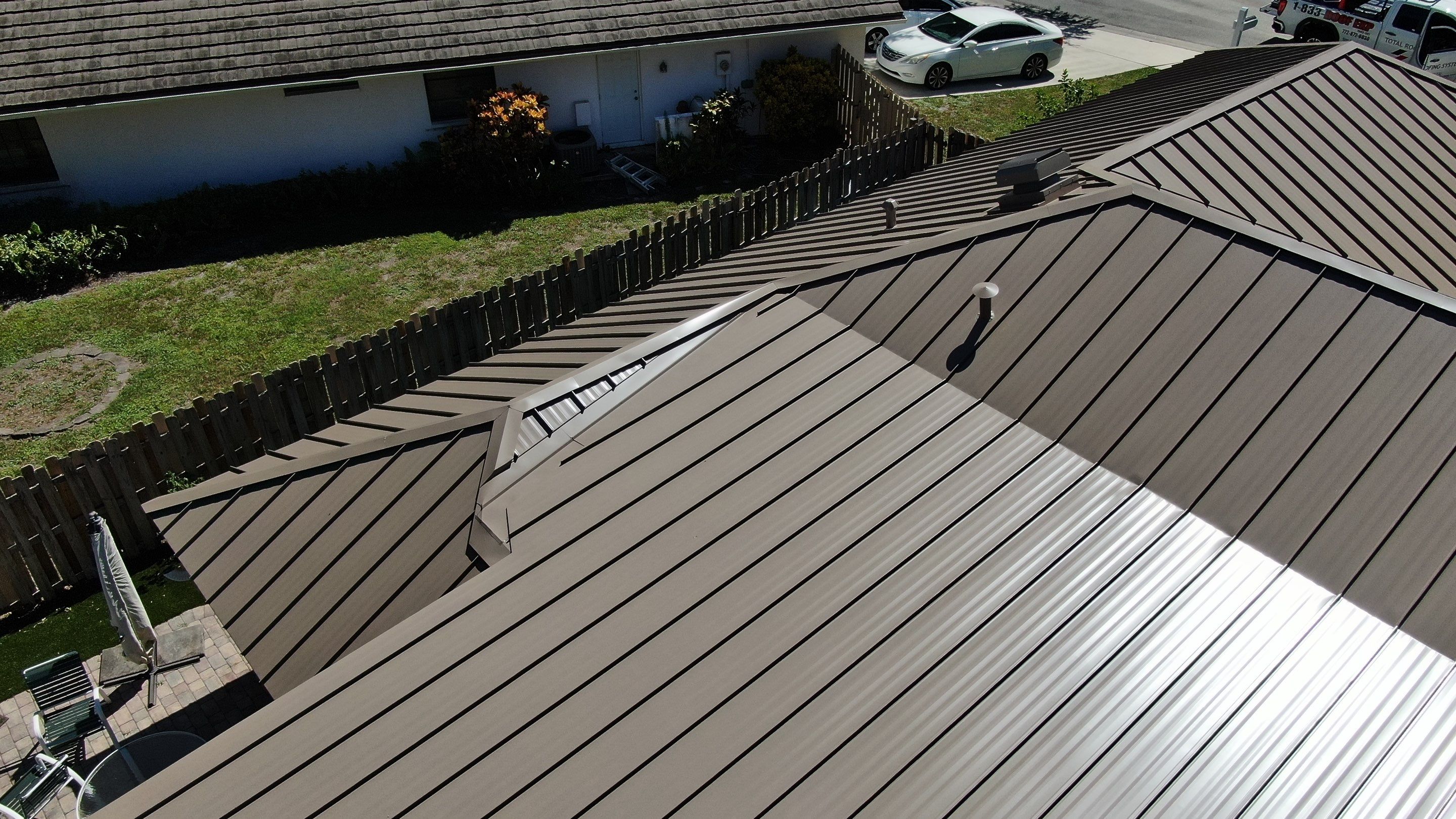 24ga 1.5" Mechanical Seam Buckskin  by Total Roofing System The Metal Roof Experts