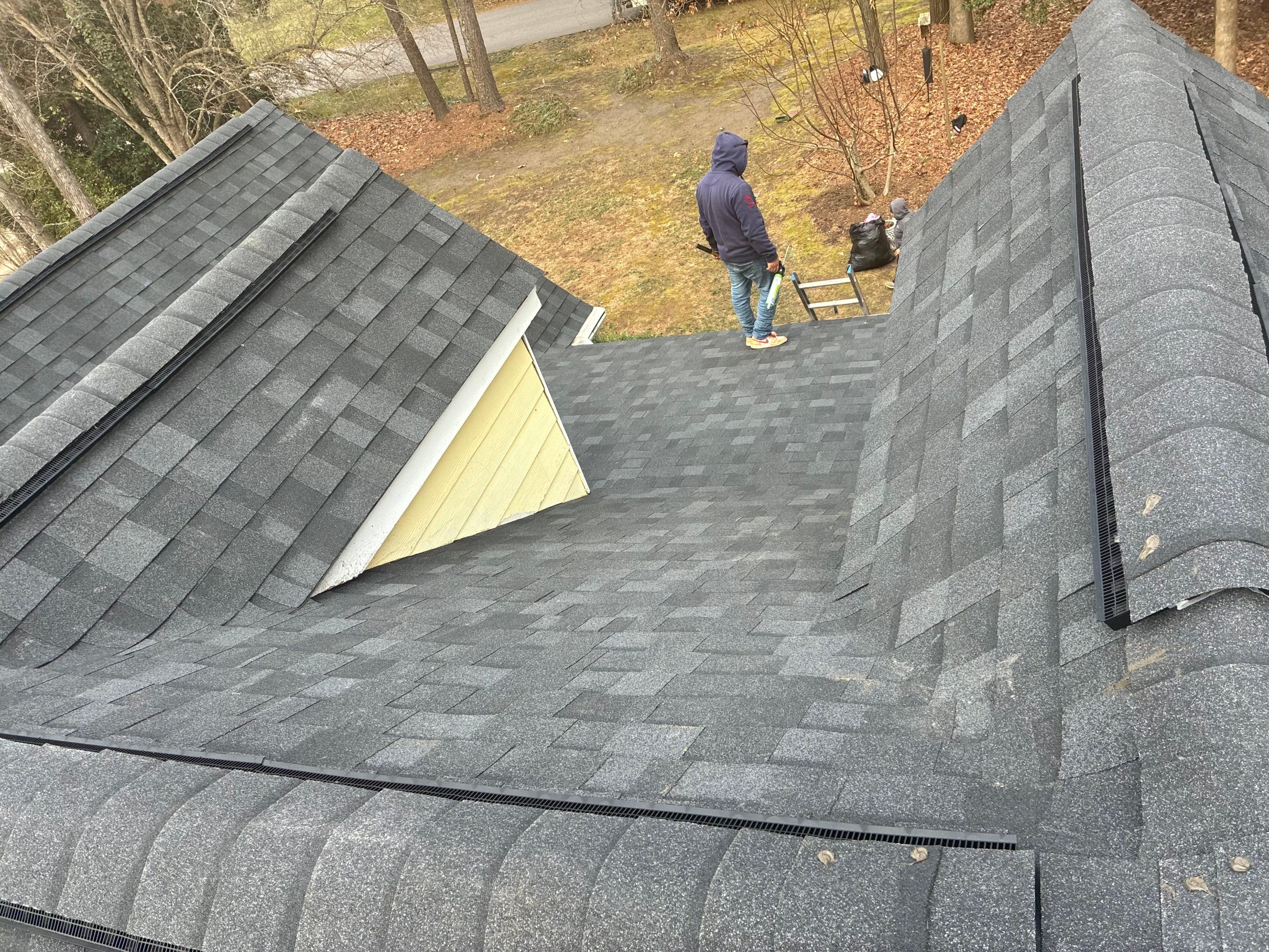 Residential Roof and Skylight Replacement in Wake Forest, North Carolina by Five Oaks Roofing Plus
