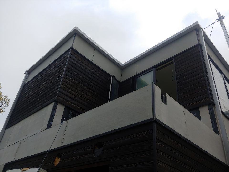 Gutter Installation using Custom 6x6 Fiberglass Gutter in Falmouth, MA by Gutter Pro Enterprises
