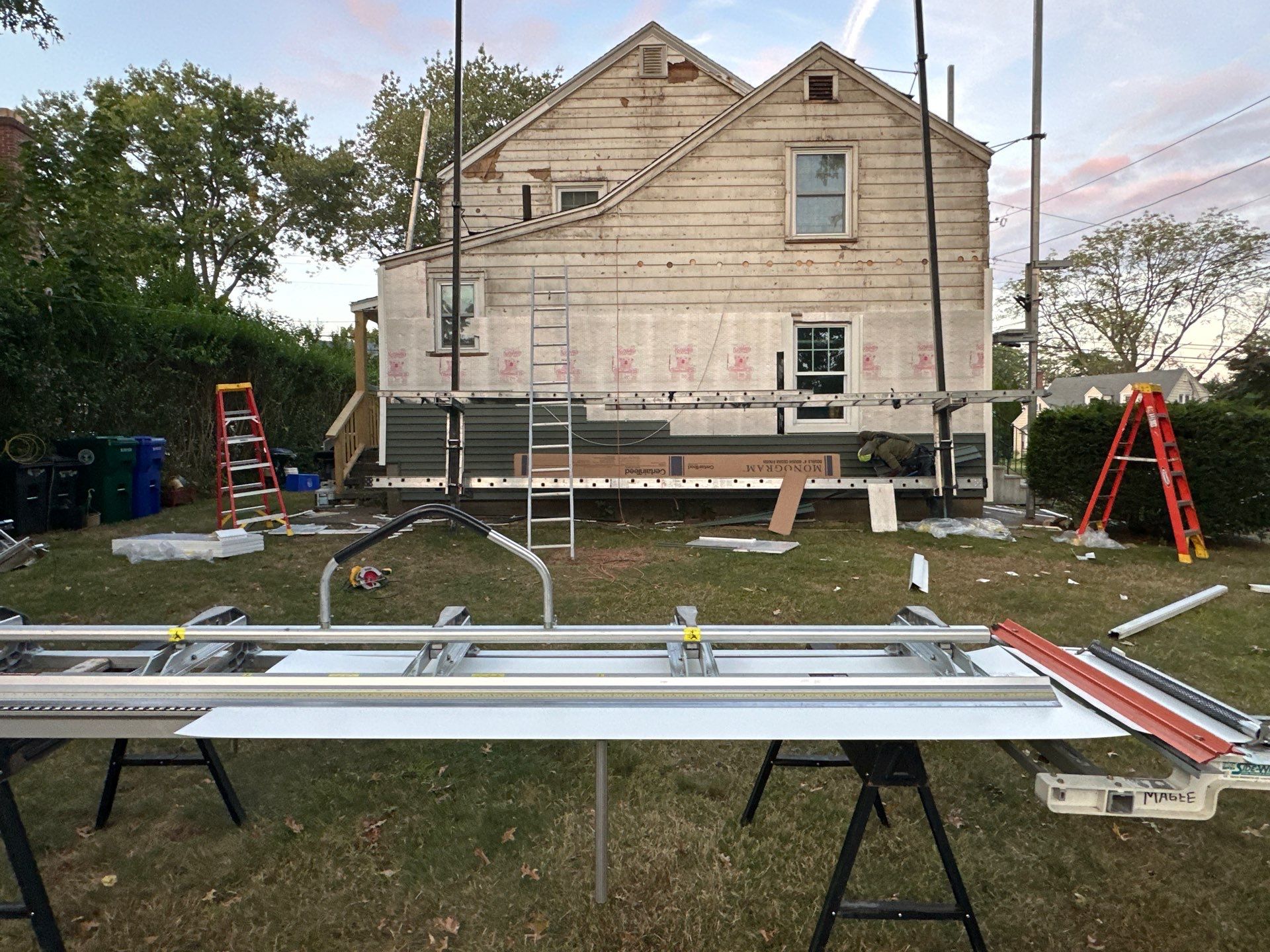 Siding Installation using CertainTeed Monogram Vinyl Siding - D4 - Forest by A Plus Exterior