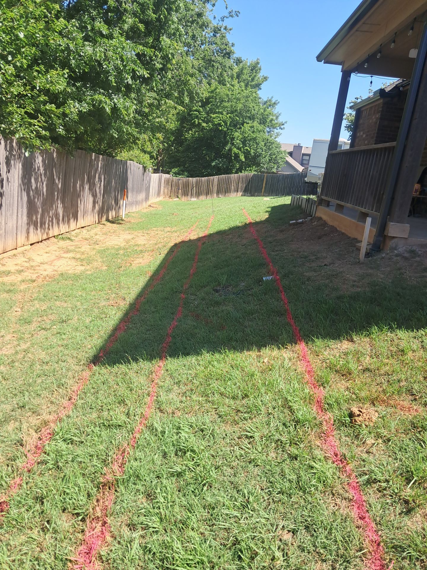 Custom Segmental Block Retaining Wall and Sod Installation in Lawton by Clays Services Inc